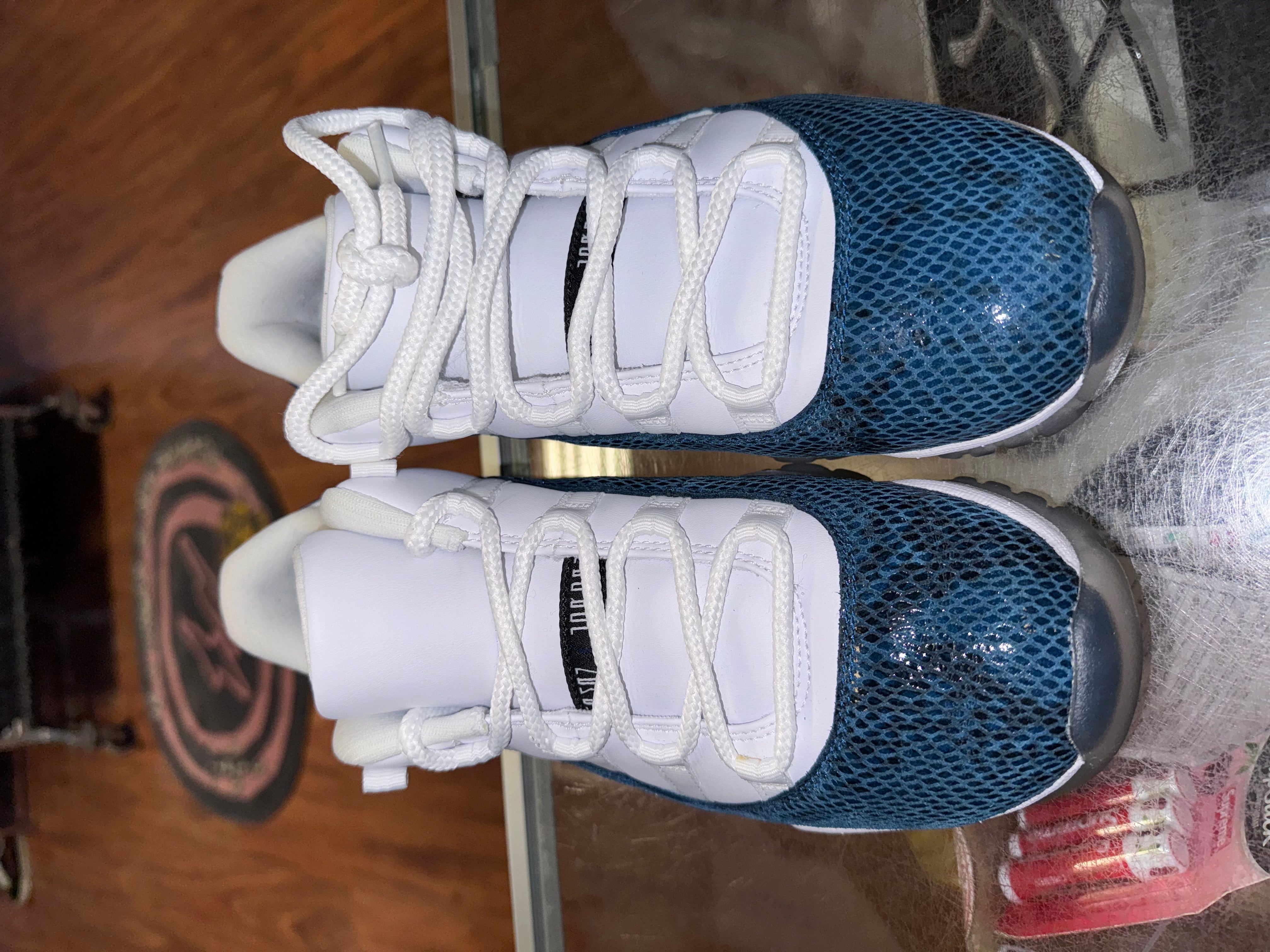 Size 8 Air Jordan 11 Low “Snakeskin Navy”