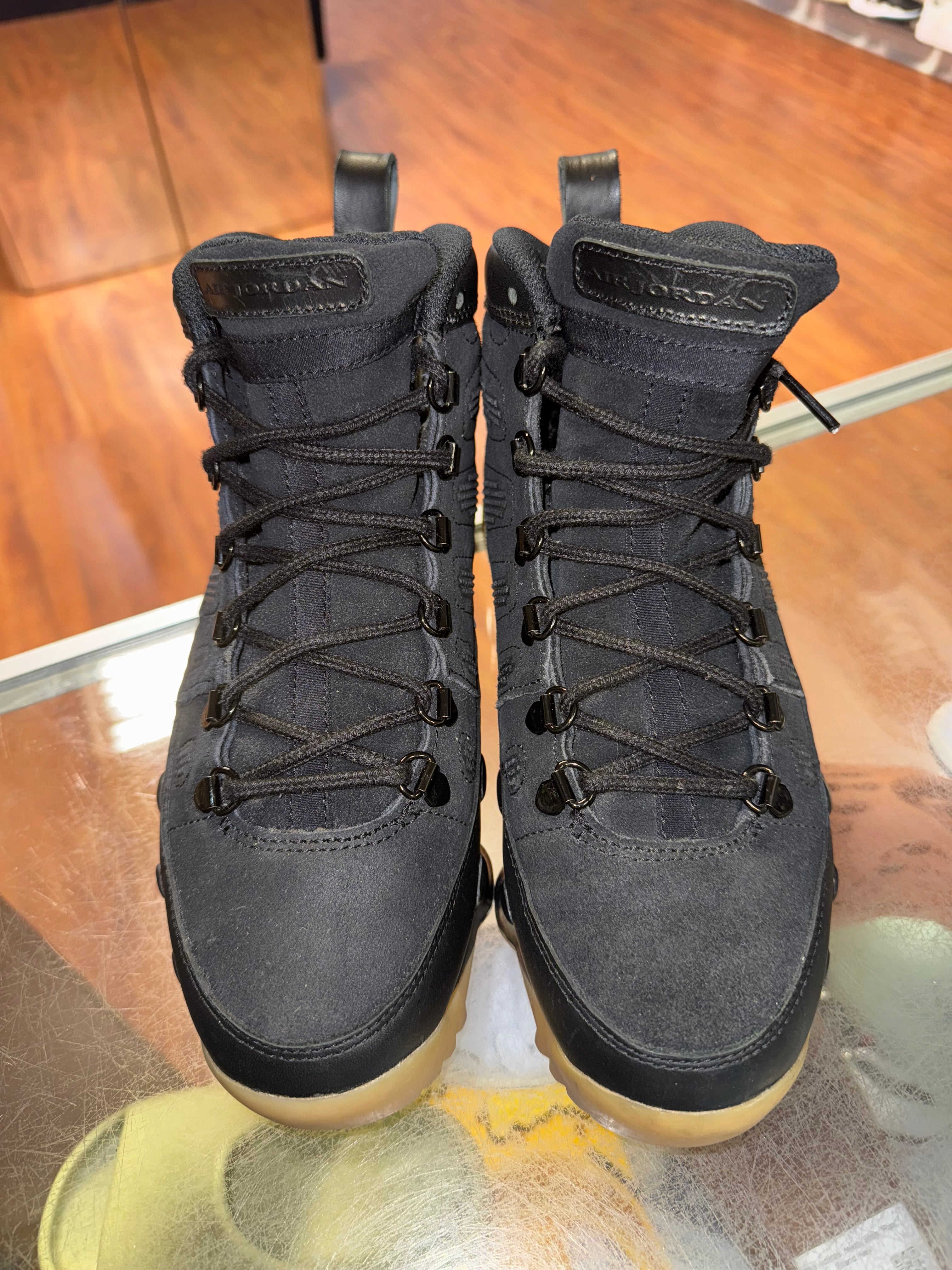 Size 8 Air Jordan 9 Boot "Black Gum"