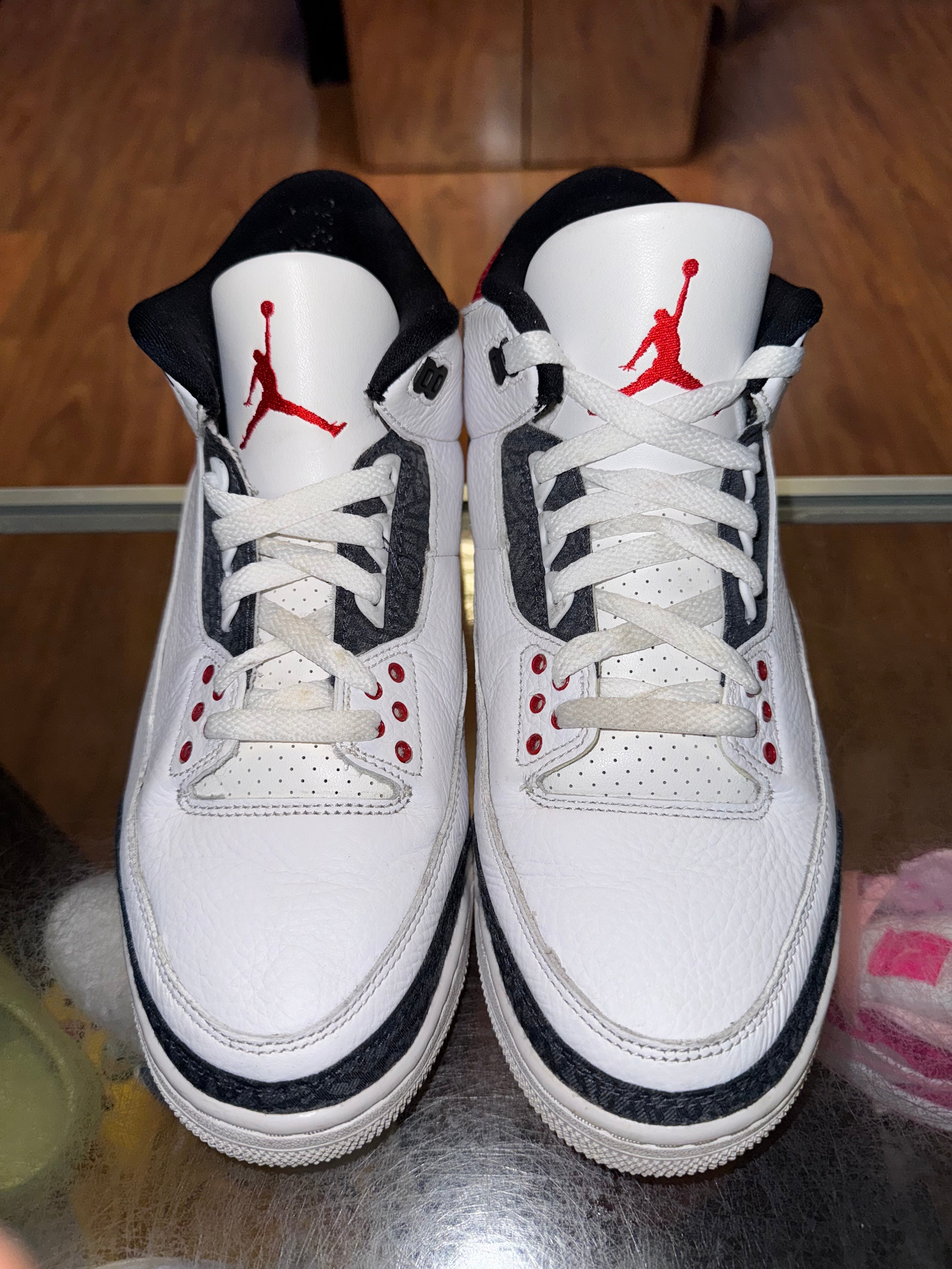 Size 10 Air Jordan 3 “Fire Red Denim”