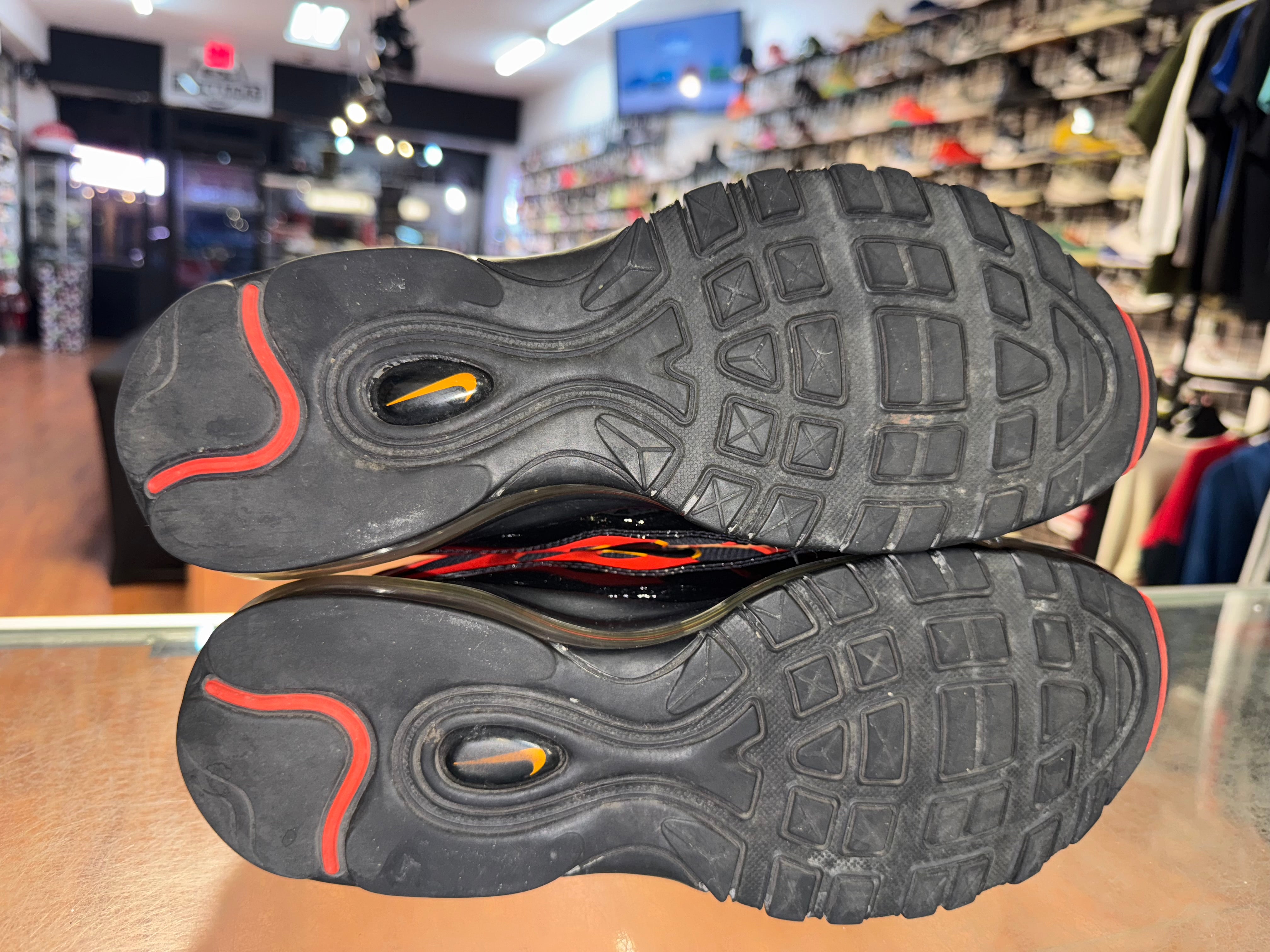 Size 10.5 Air Max 97 Plus "Black Shock Orange"