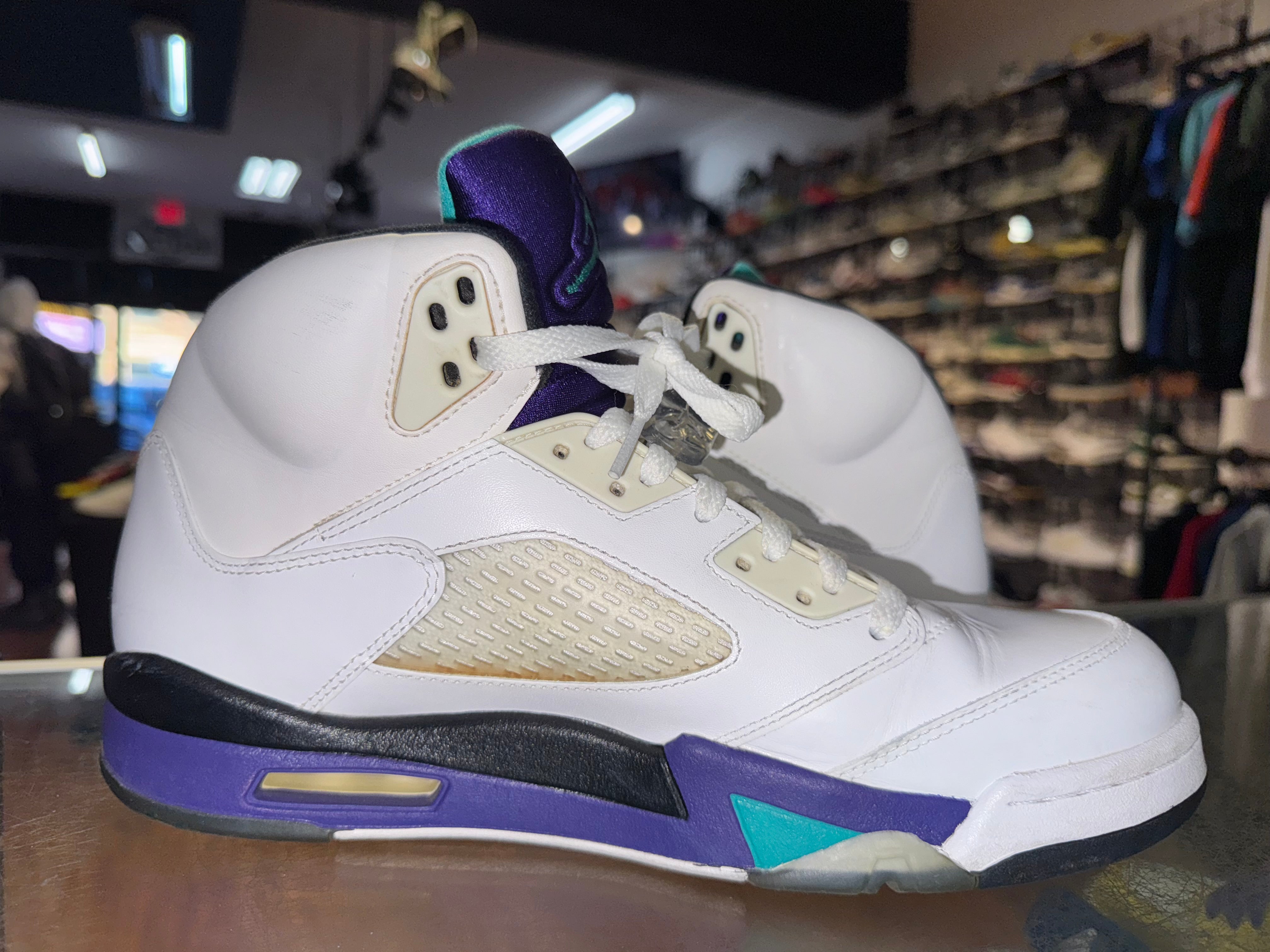 Size 10.5 Air Jordan 5 "White Grape"