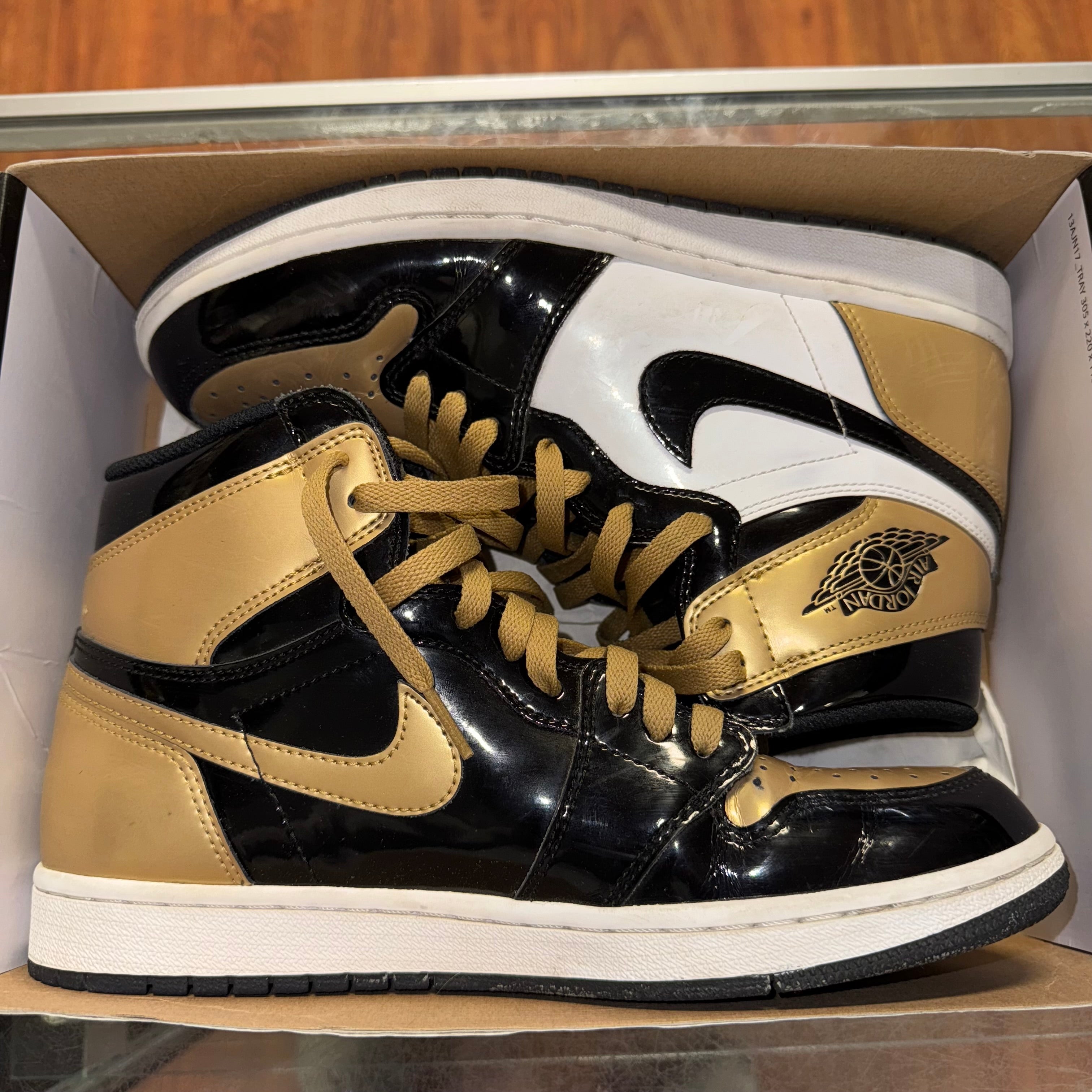 Size 9.5 Air Jordan 1 "Gold Toe"