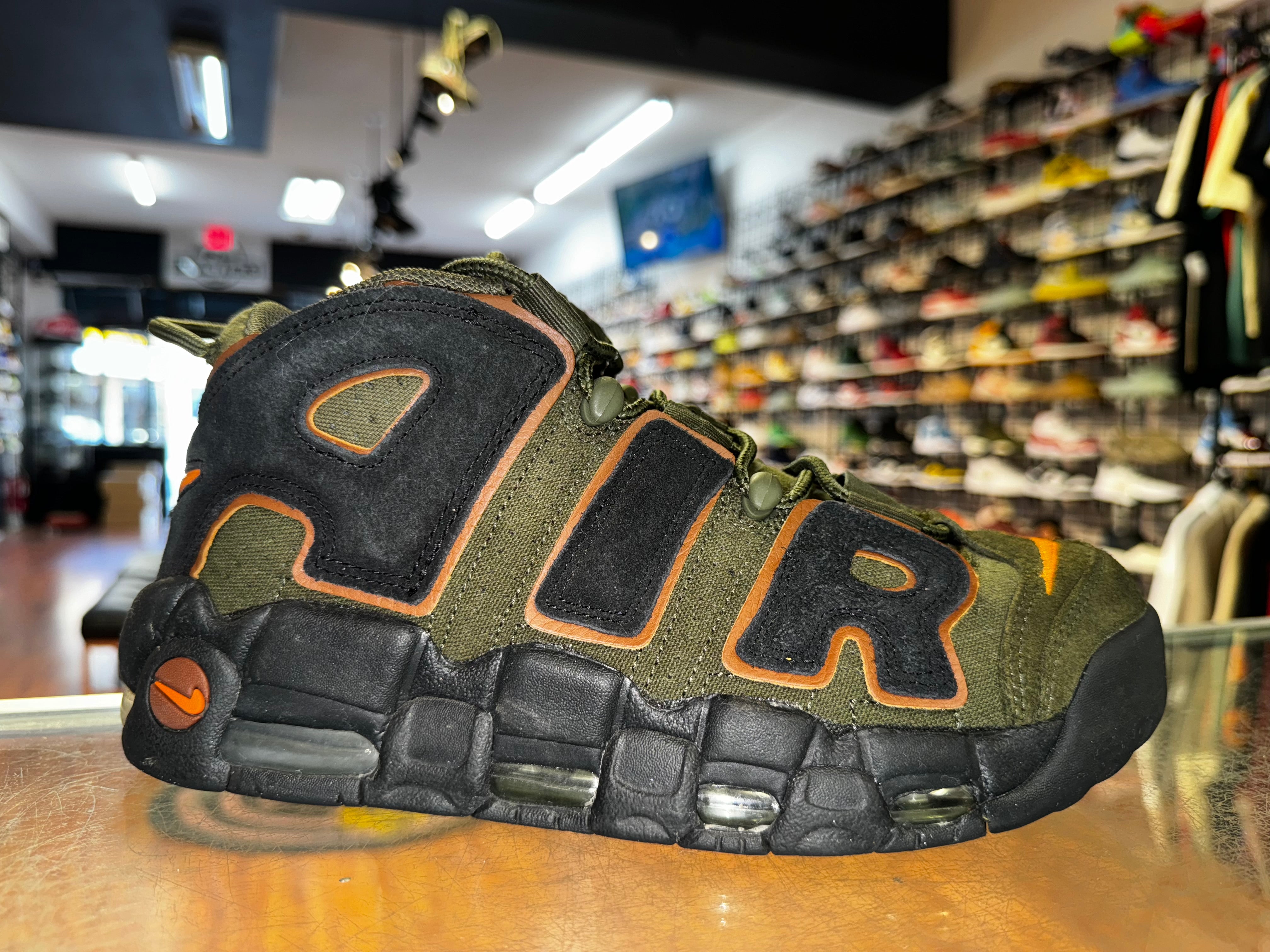 Size 8 Air More Uptempo 96 "Cargo Khaki"