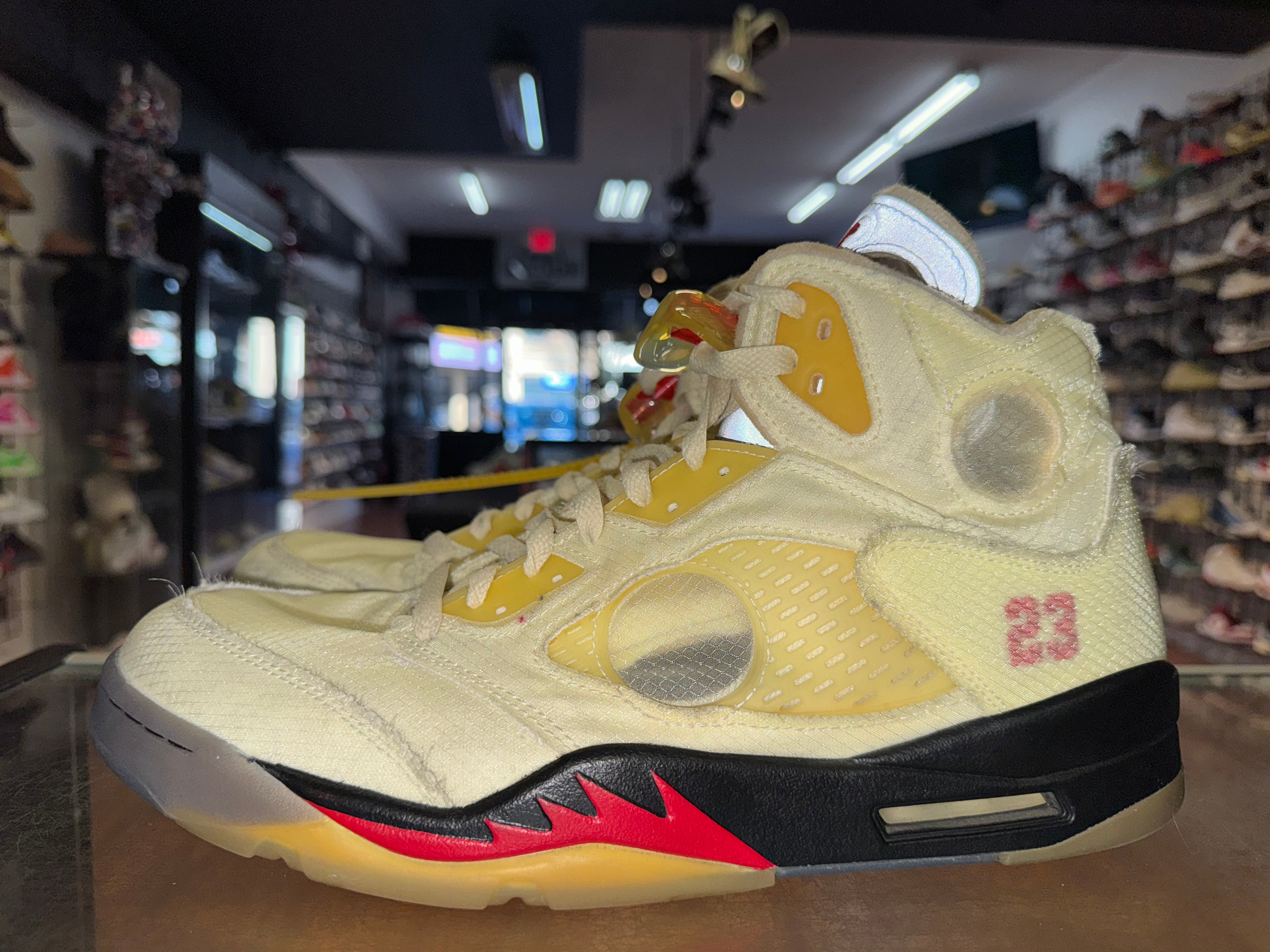 Size 12.5 Air Jordan 5 Off White "Sail"