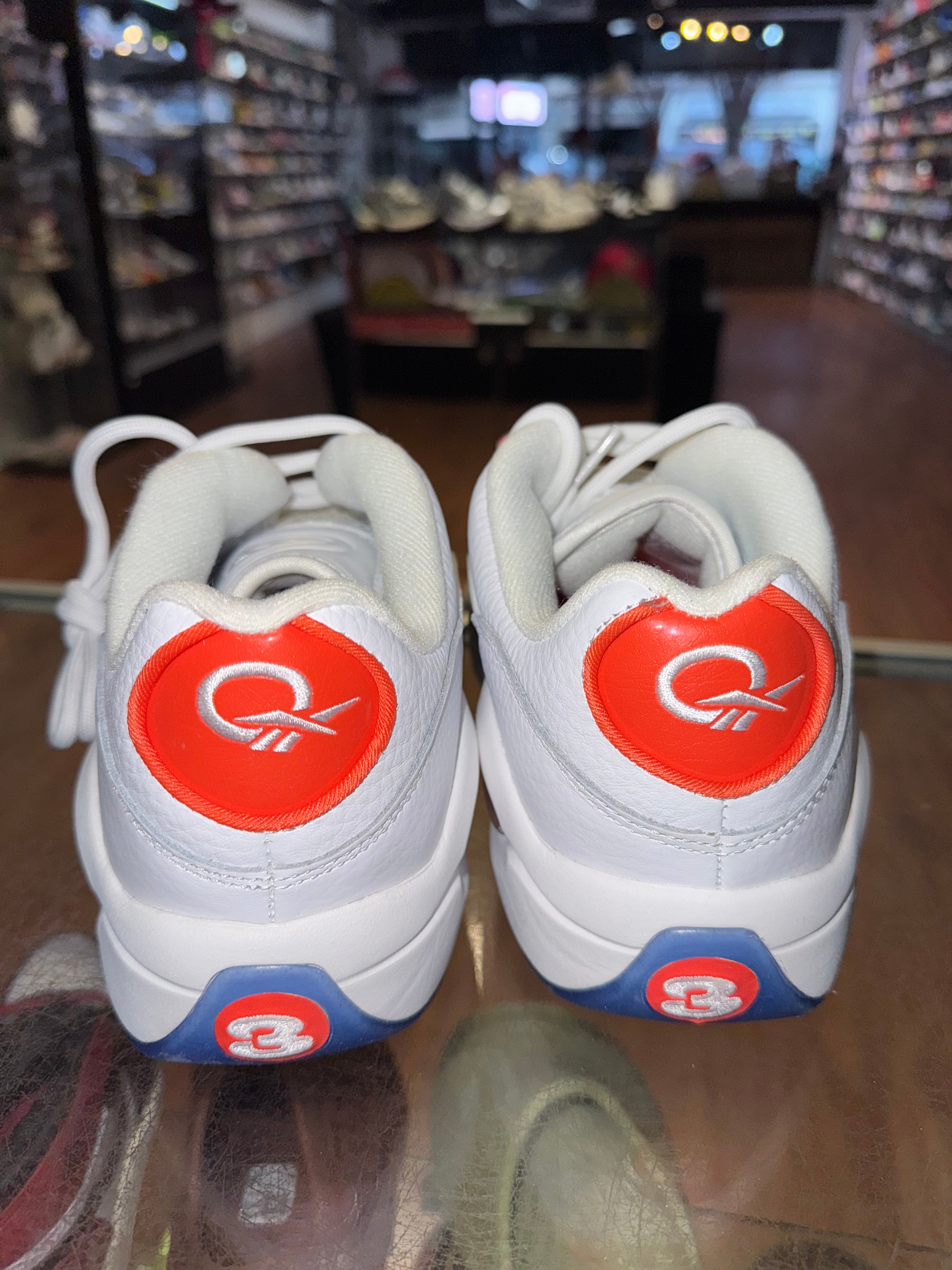 Size 8 Reebok Question Low "Patent Toe Orange" Brand New