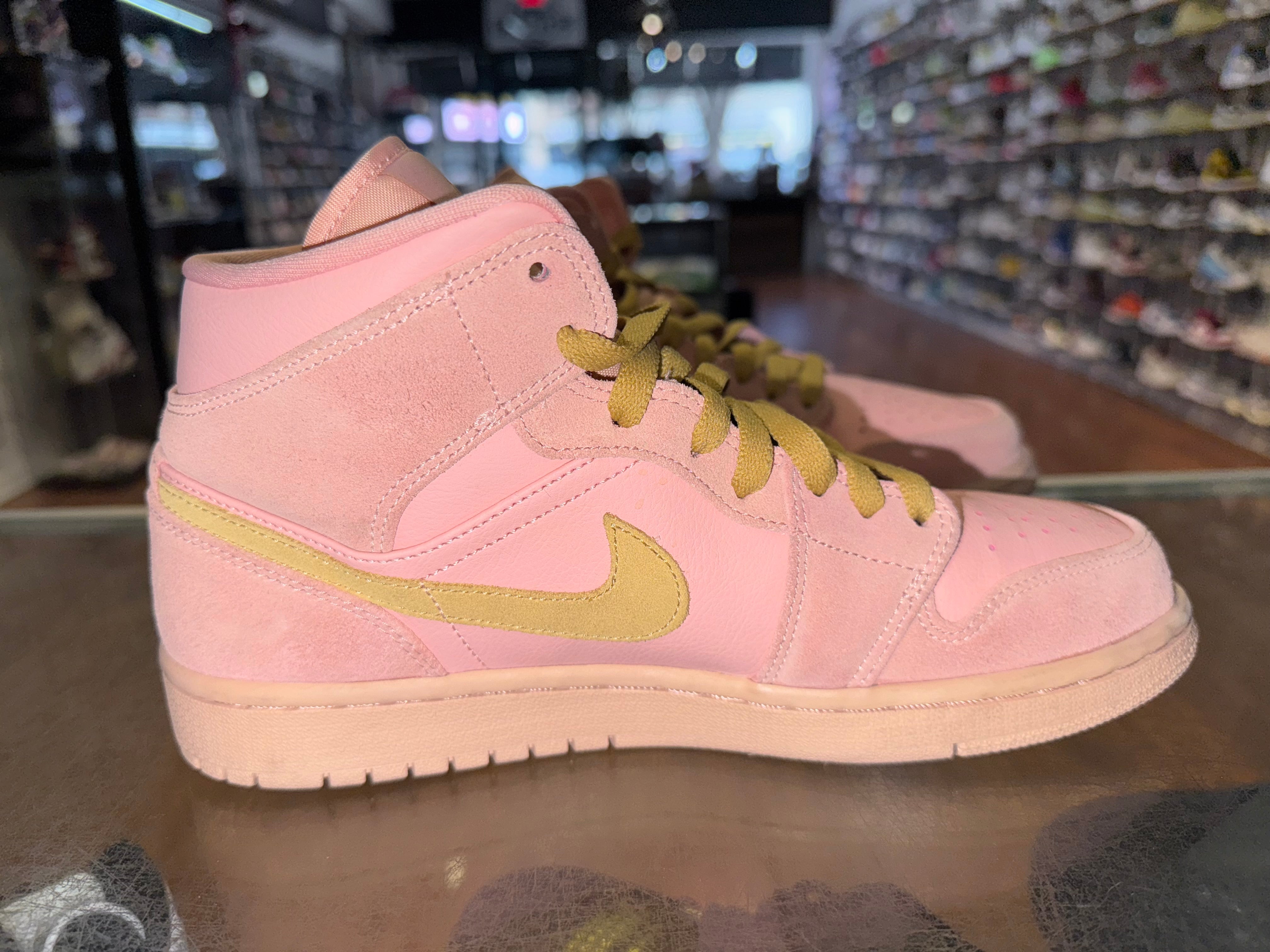 Size 8 Air Jordan 1 Mid "Coral Gold"