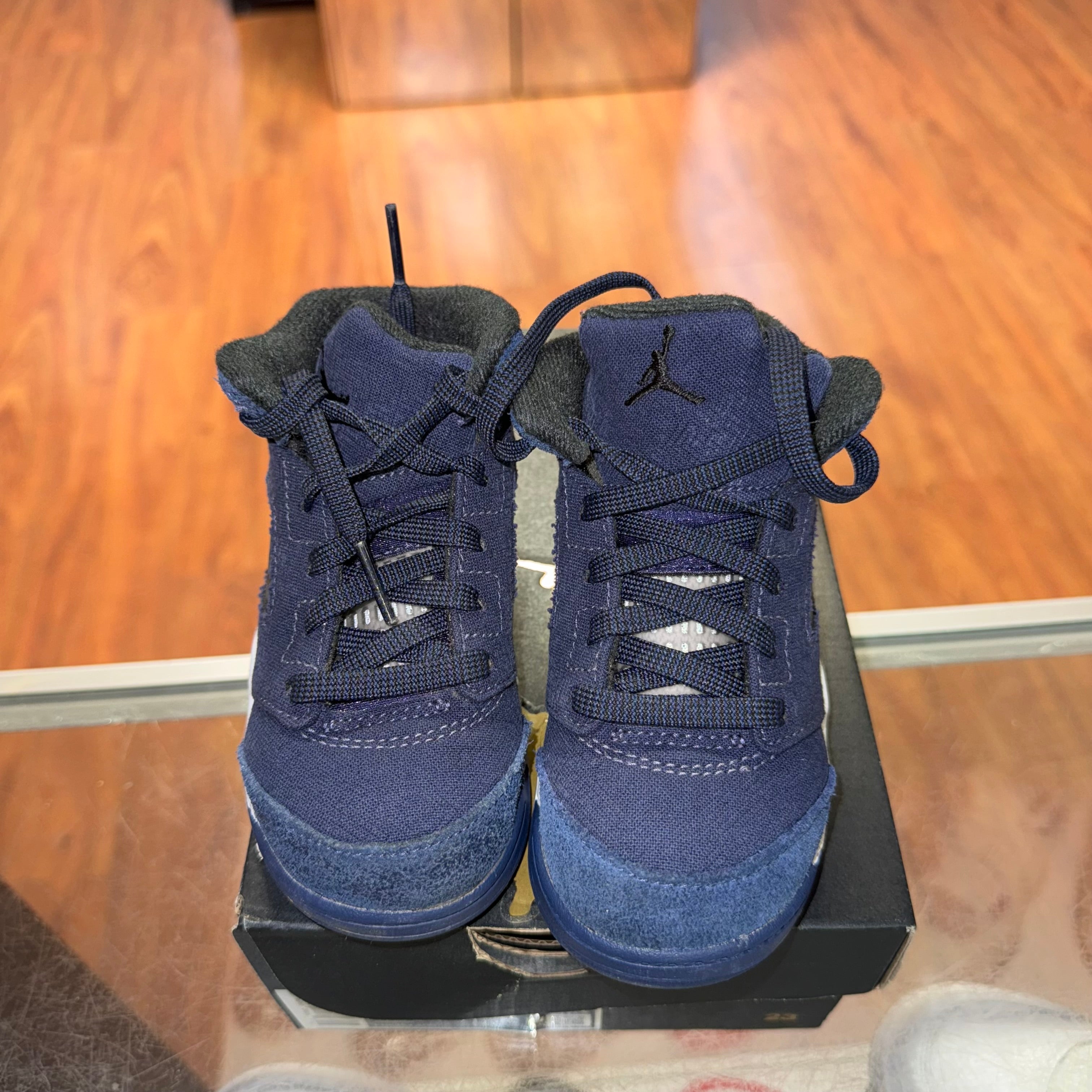 Size 8c Air Jordan 5 "Midnight Navy" (TD)