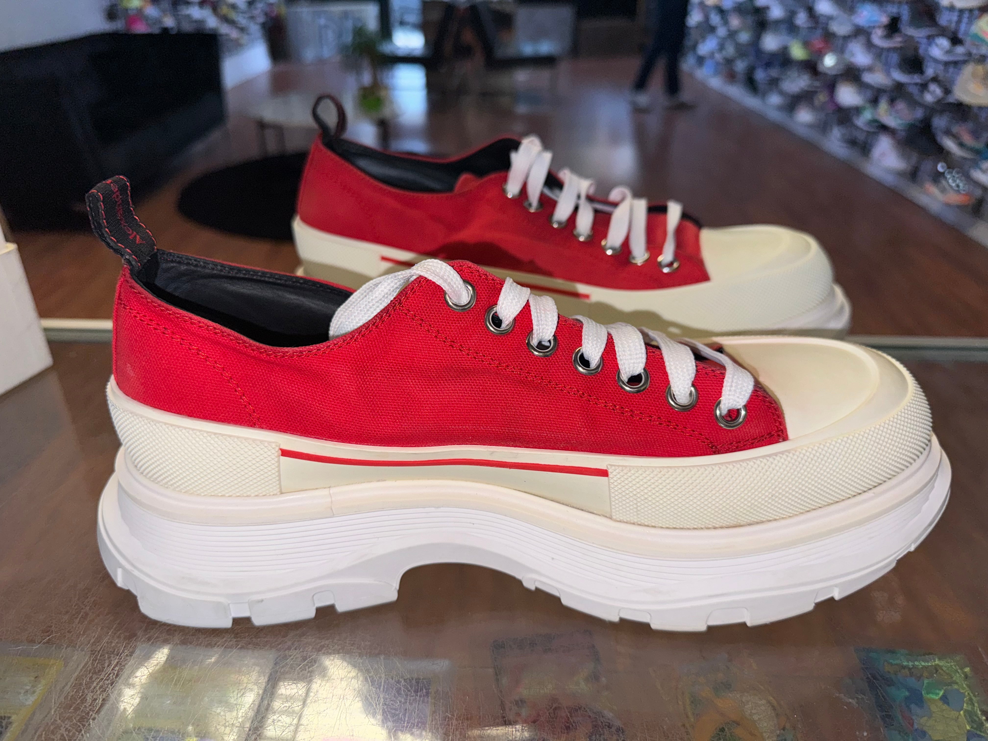 Size 12 (45EU) Alexander McQueen Low “Red/White”