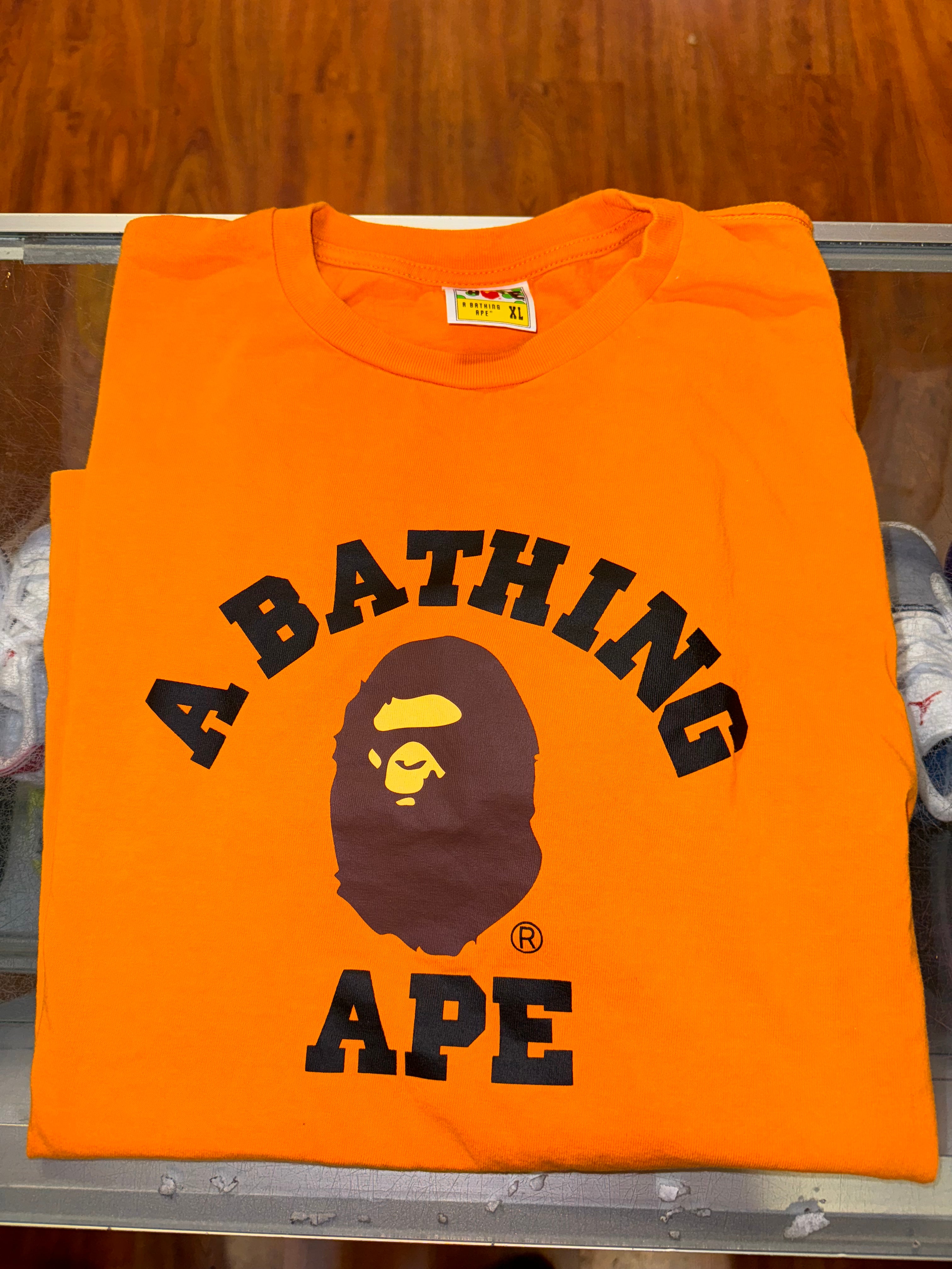 Size XL Bape College Logo T “Yellow”