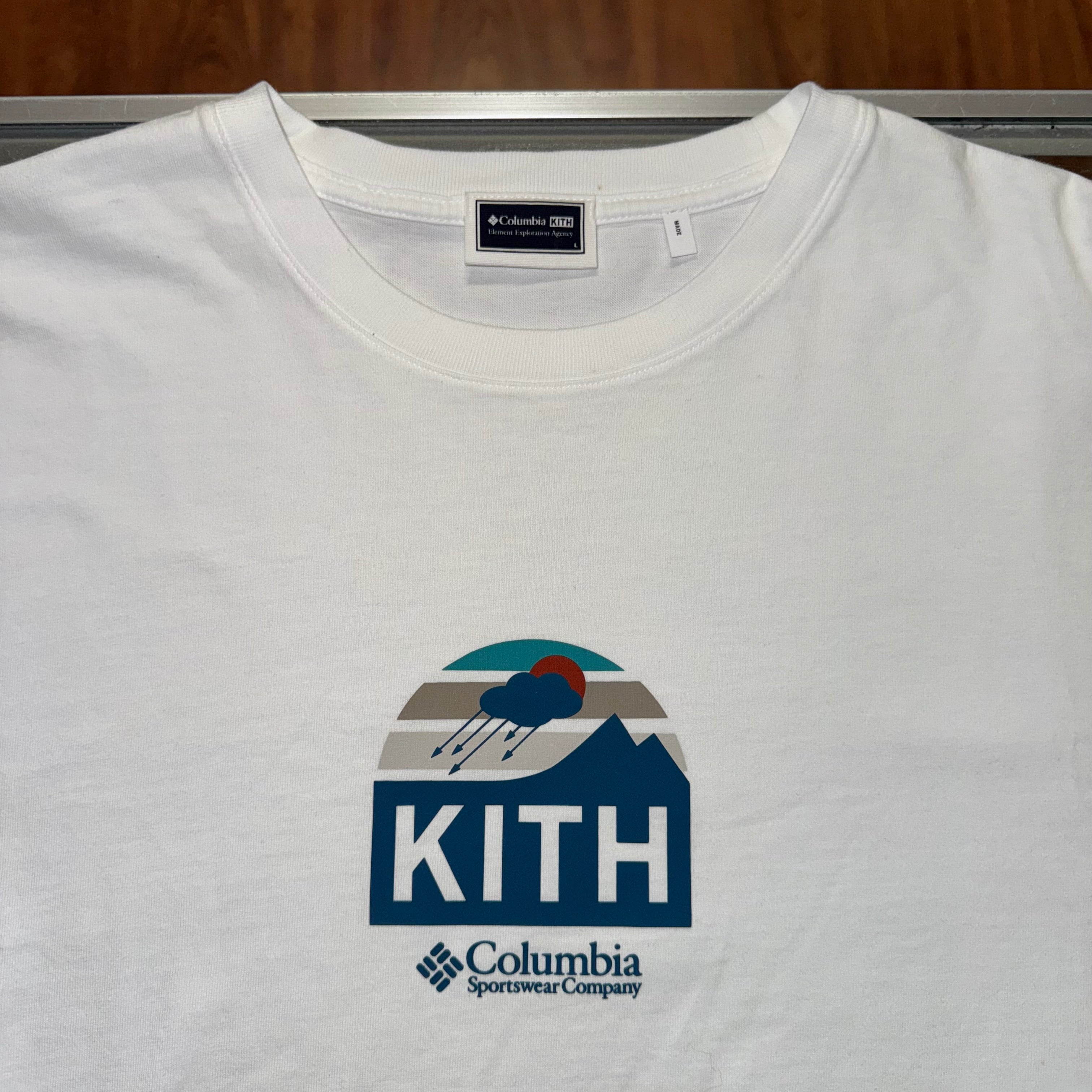 Large KITH Columbia Eea Rain T-Shirt "White"