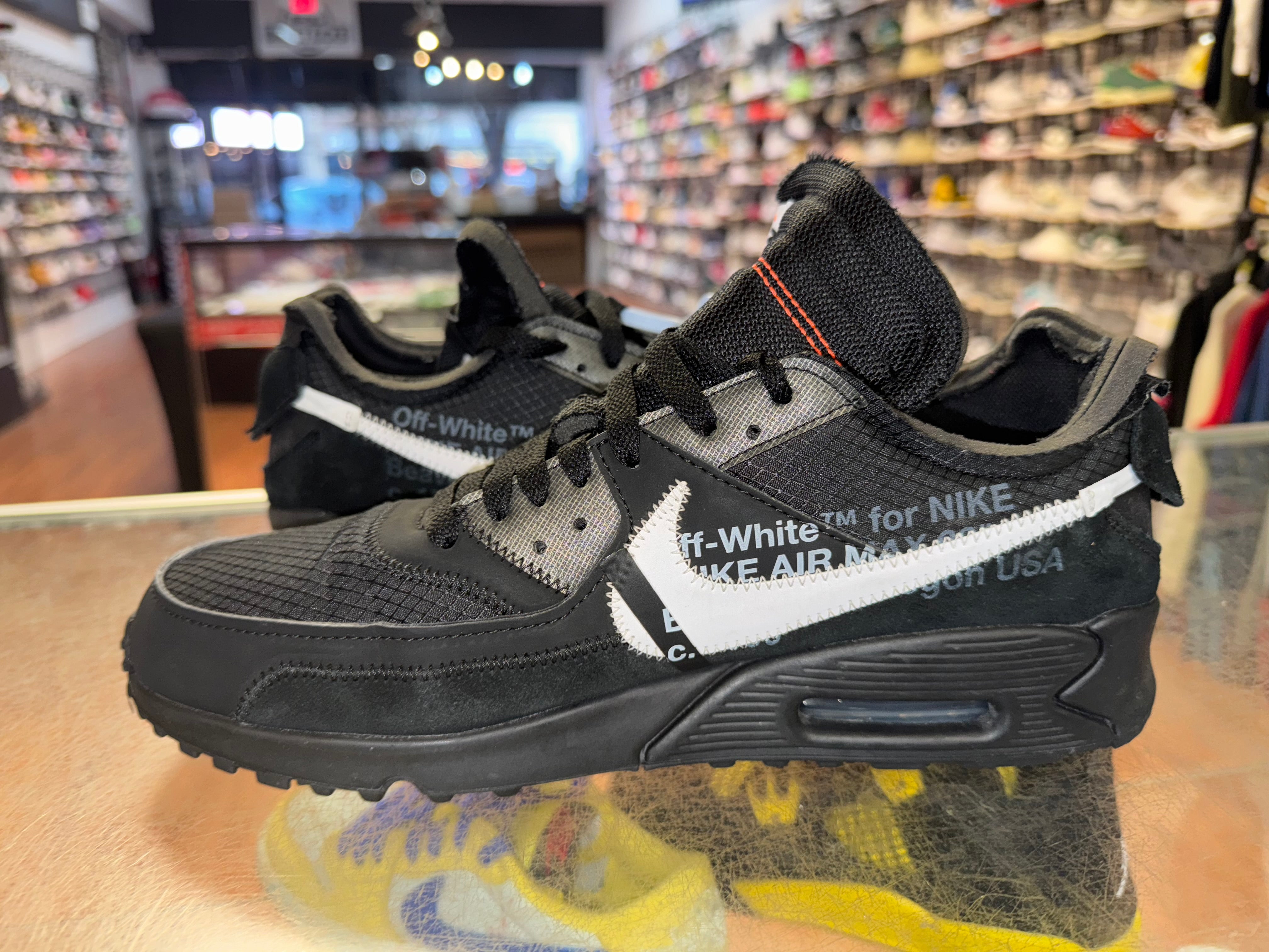 Size 11 Air Max 90 Off-White “Black”