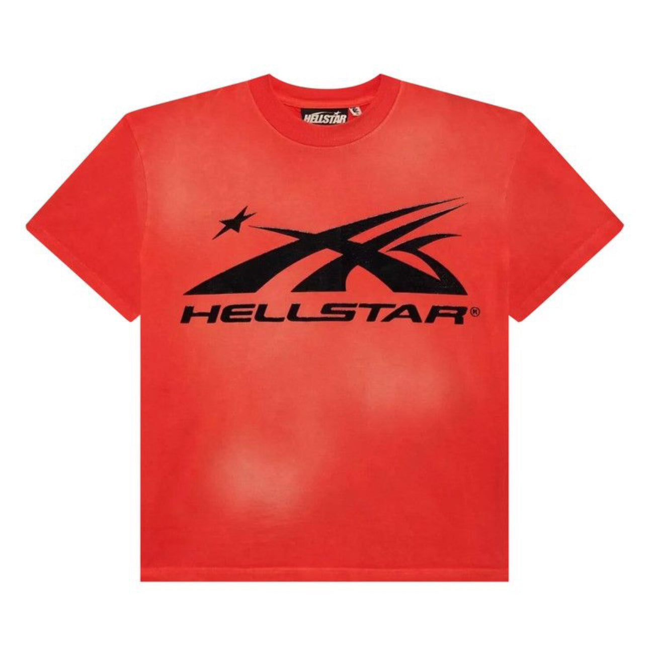 Large Hellstar Gel Sport Logo T-Shirt "Red" Brand New