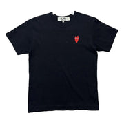 Size M (XL EU) CDG Heart Tee “Black Red”