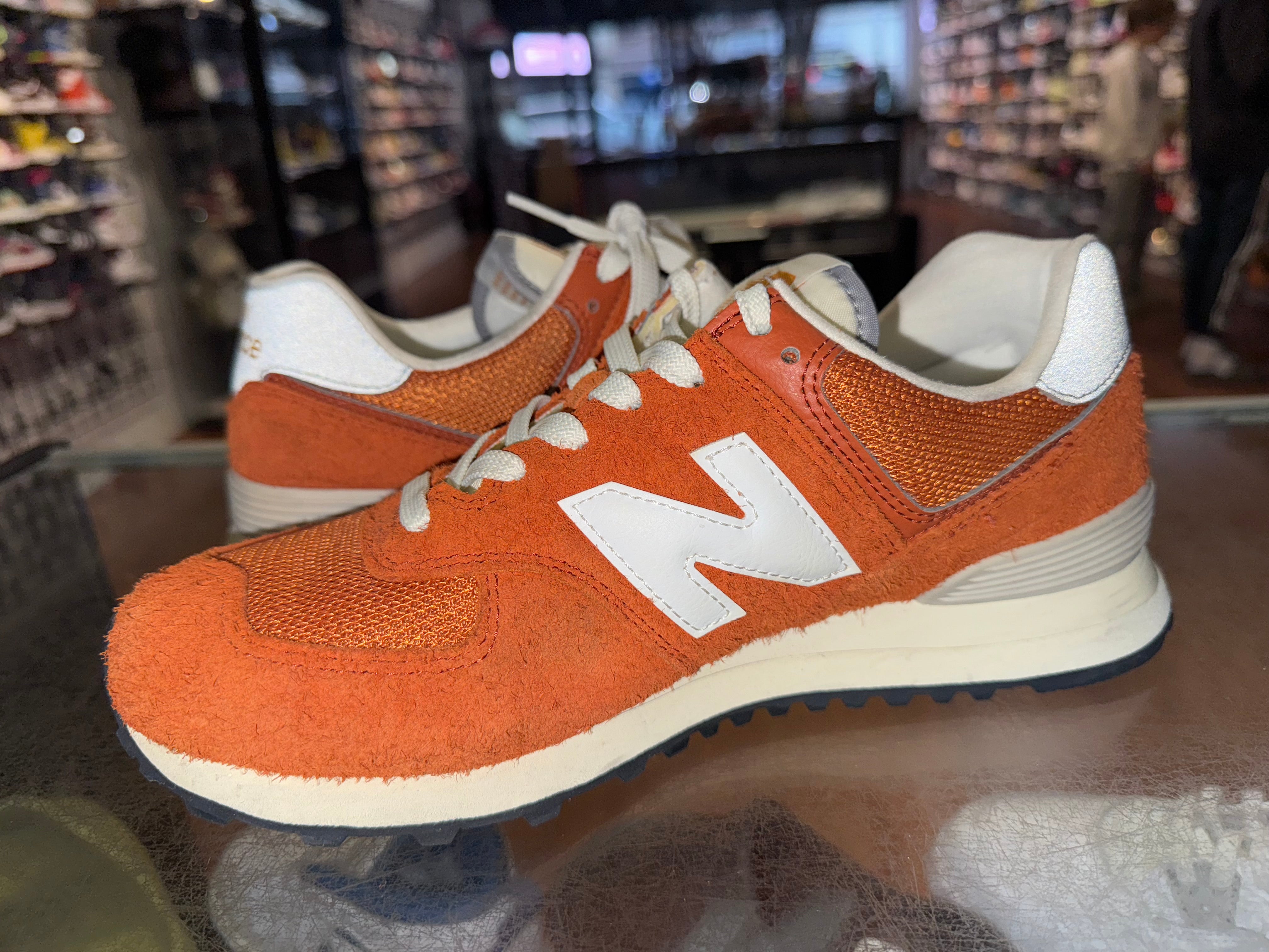 Size 8 New Balance 574 “Burnt Orange”