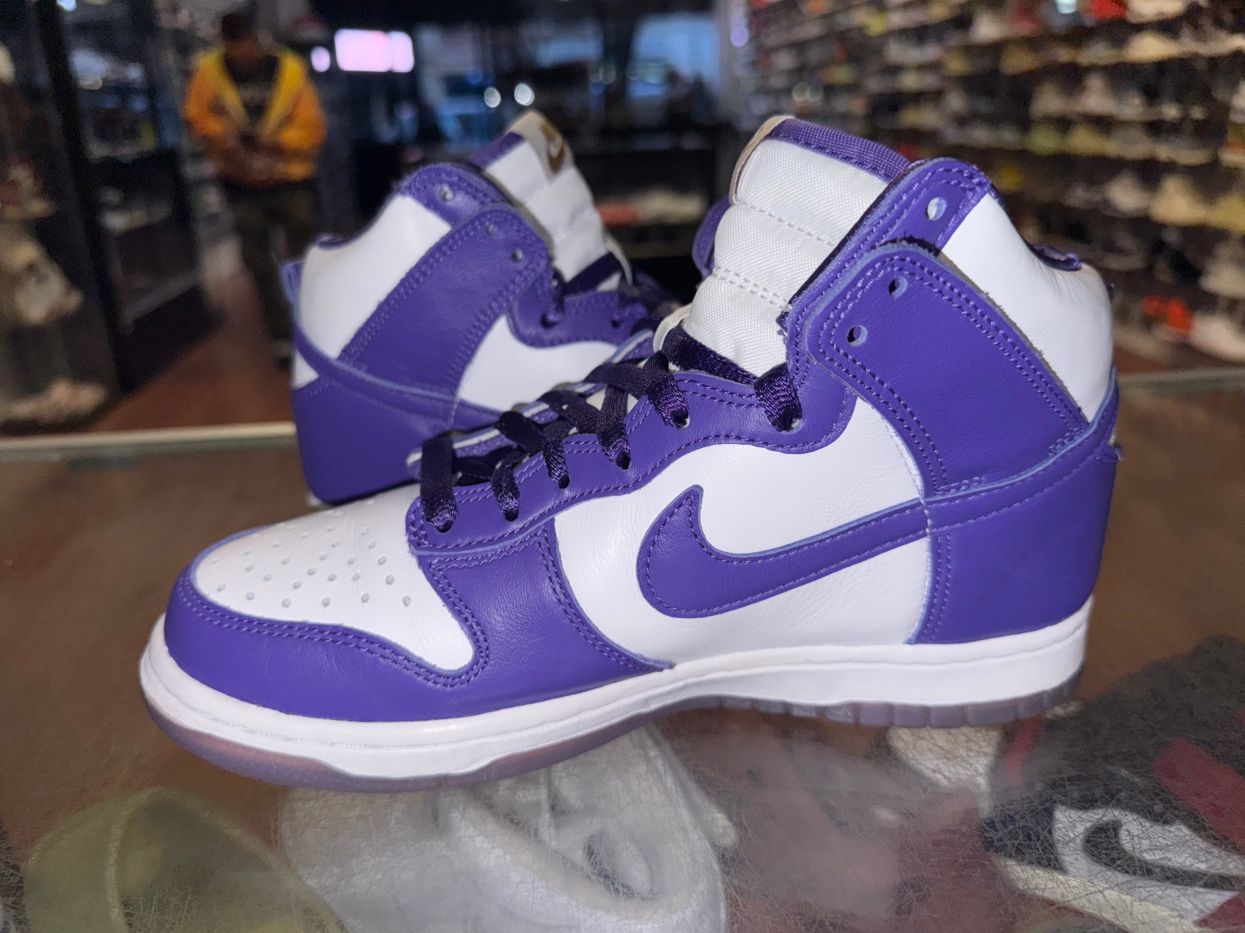 Size 5.5 (7W) Dunk High "Varsity Purple"