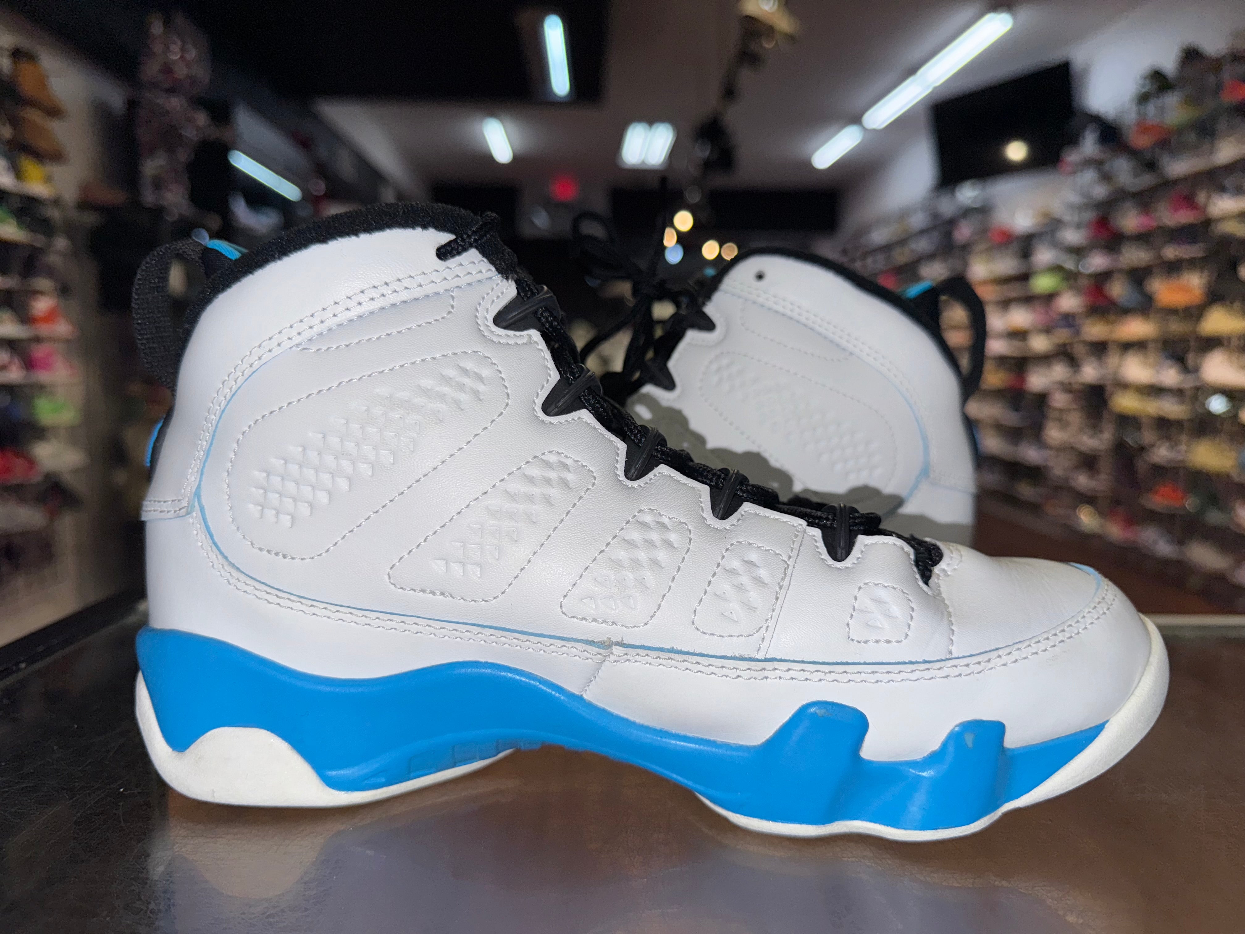 Size 7y Air Jordan 9 "Powder Blue"