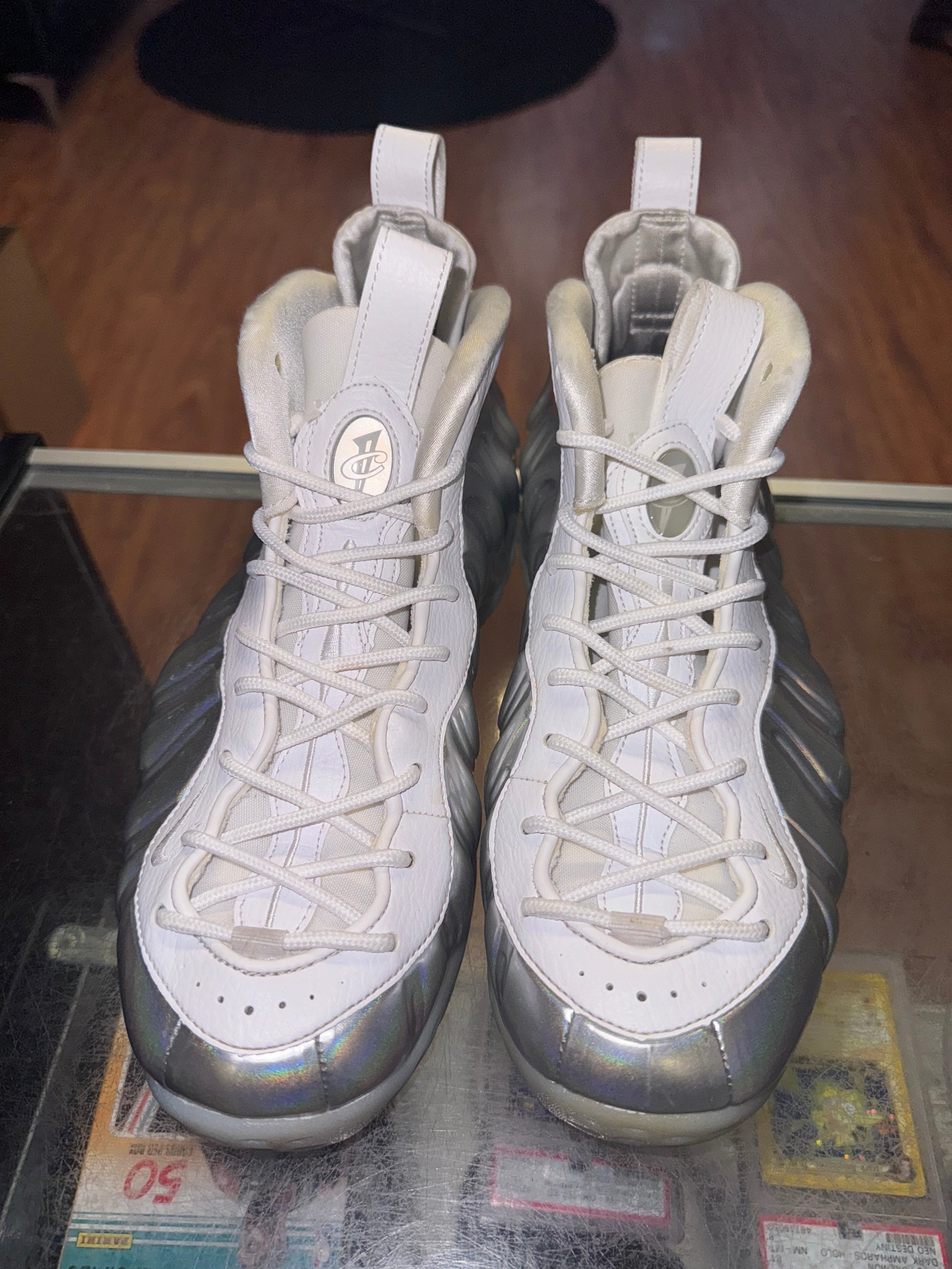 Size 7.5 (9W) Air Foamposite One “Metallic Silver”