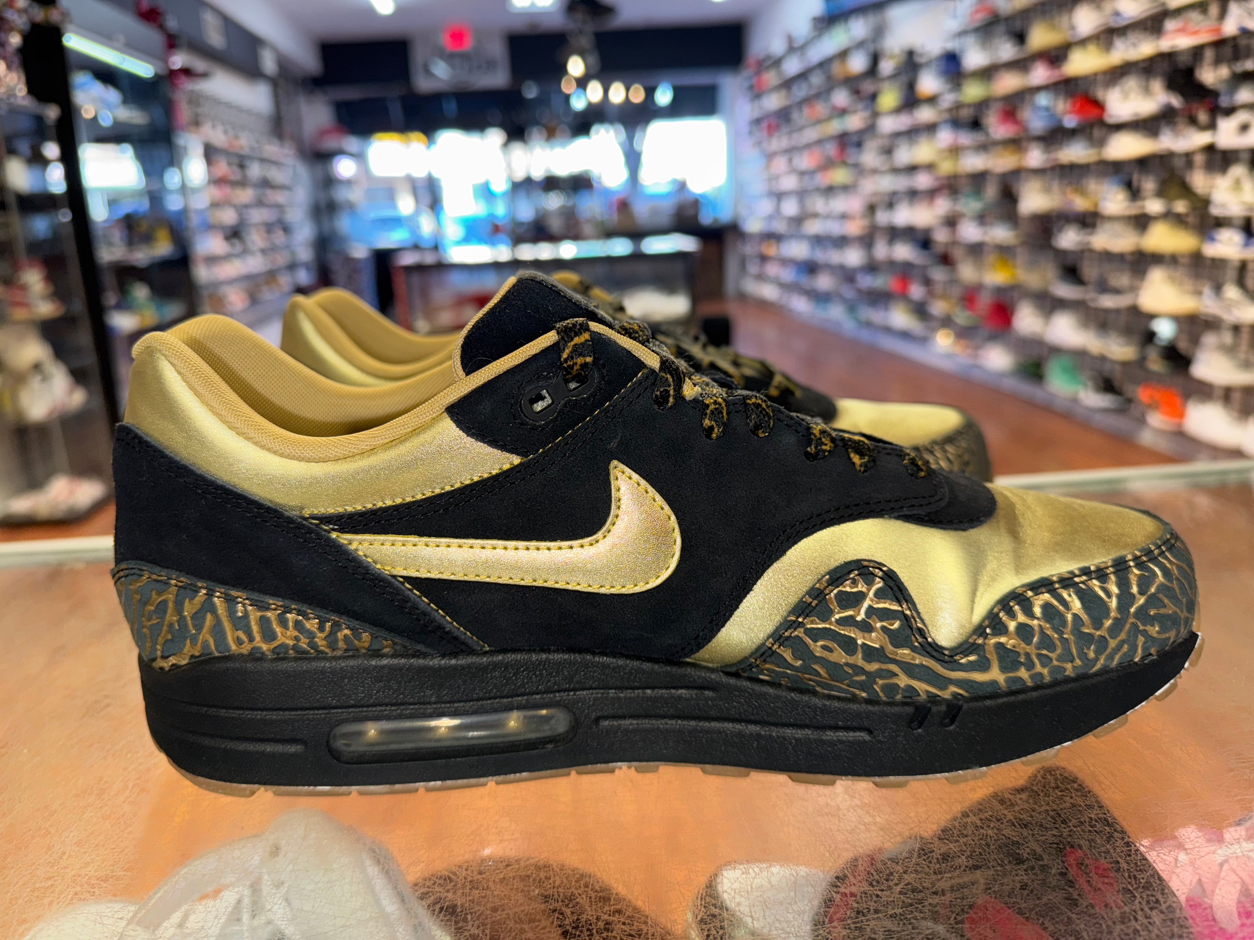 Size 12.5 Air Max 1 ID “Gold Black”