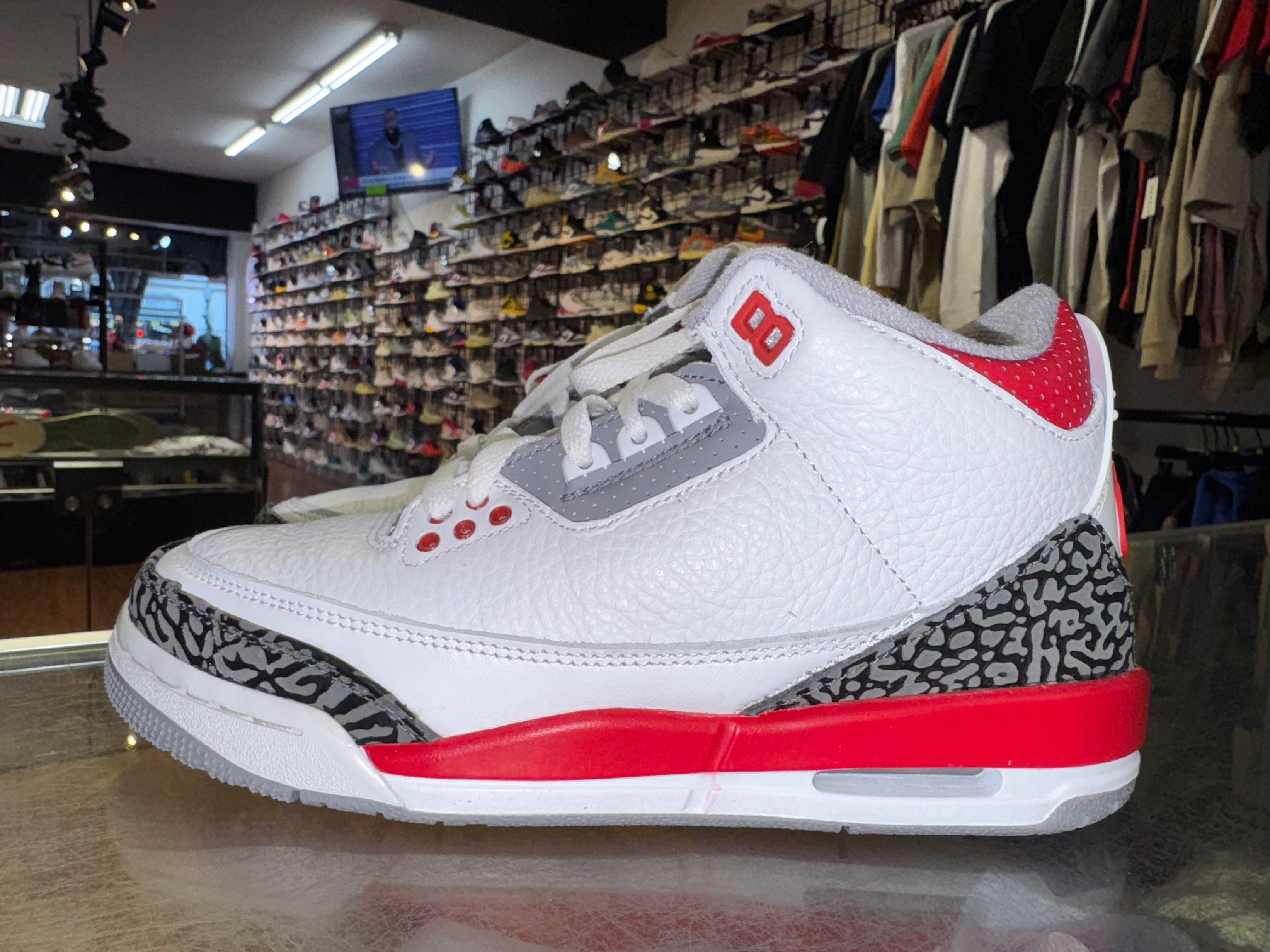 Size 6.5y Air Jordan 3 "Fire Red"