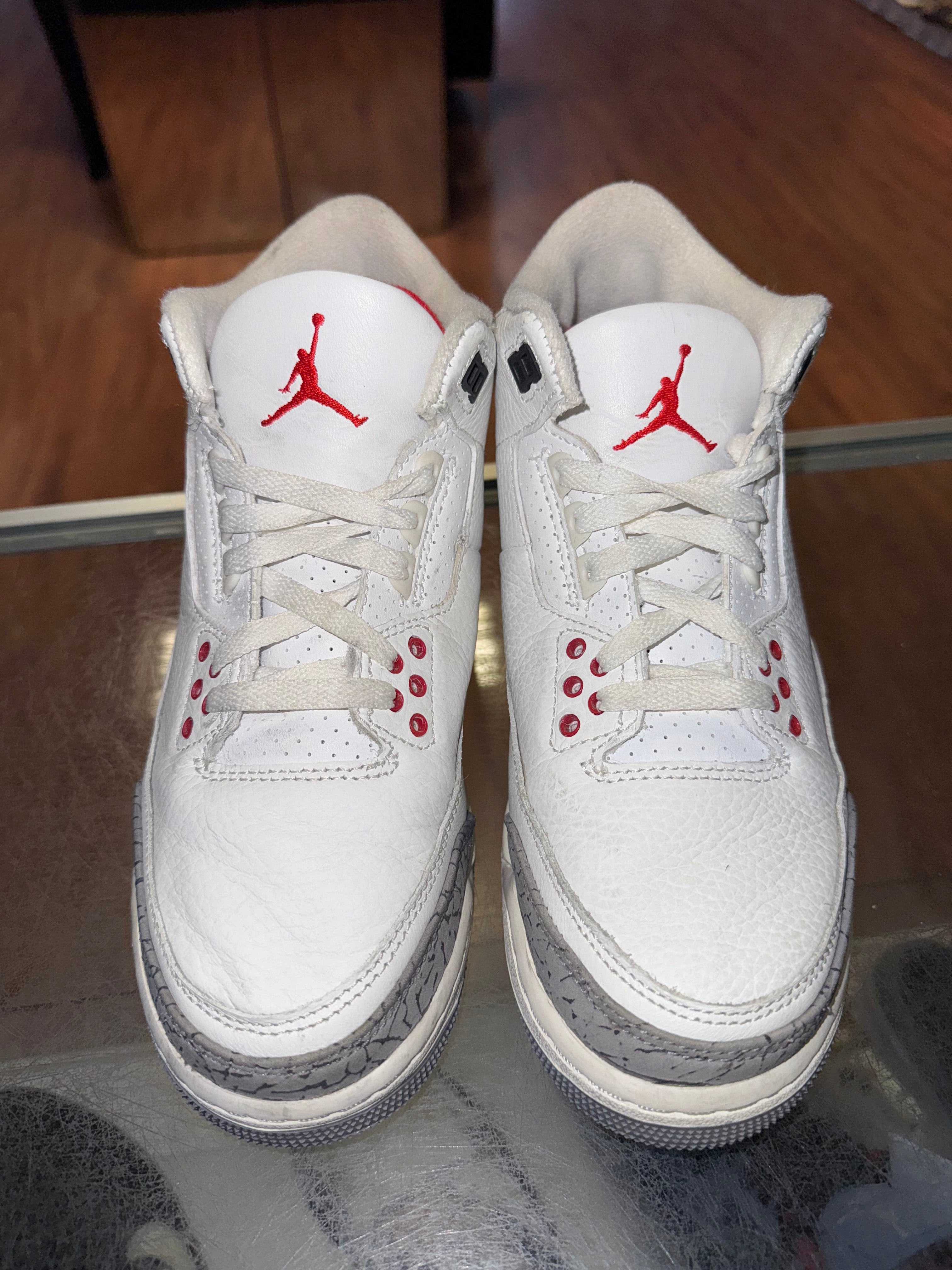 Size 7y Air Jordan 3 "White Cement Reimagined"