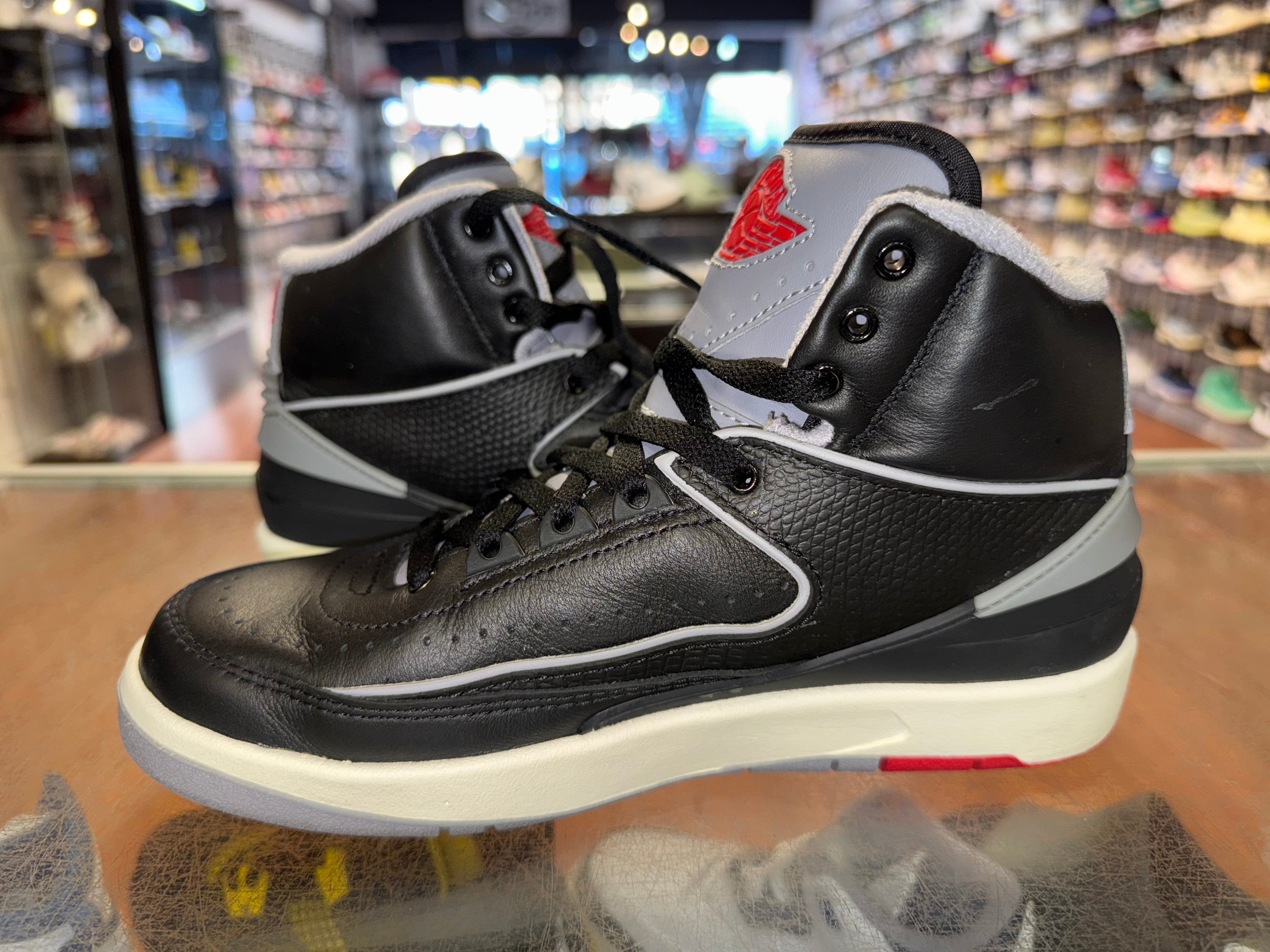 Size 6y Air Jordan 2 "Black Cement"