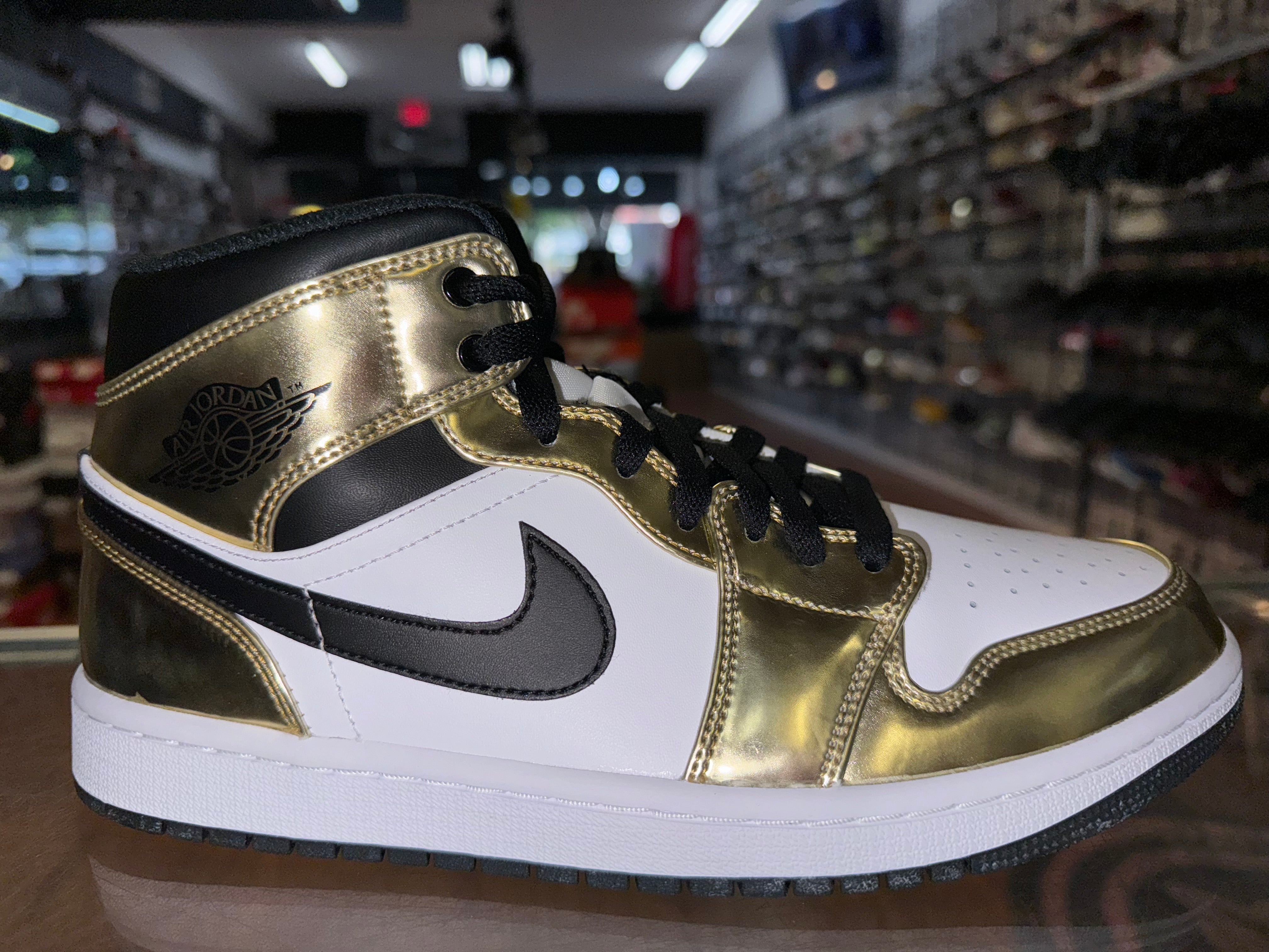 Size 8.5 Air Jordan 1 Mid “Metallic Gold” Brand New