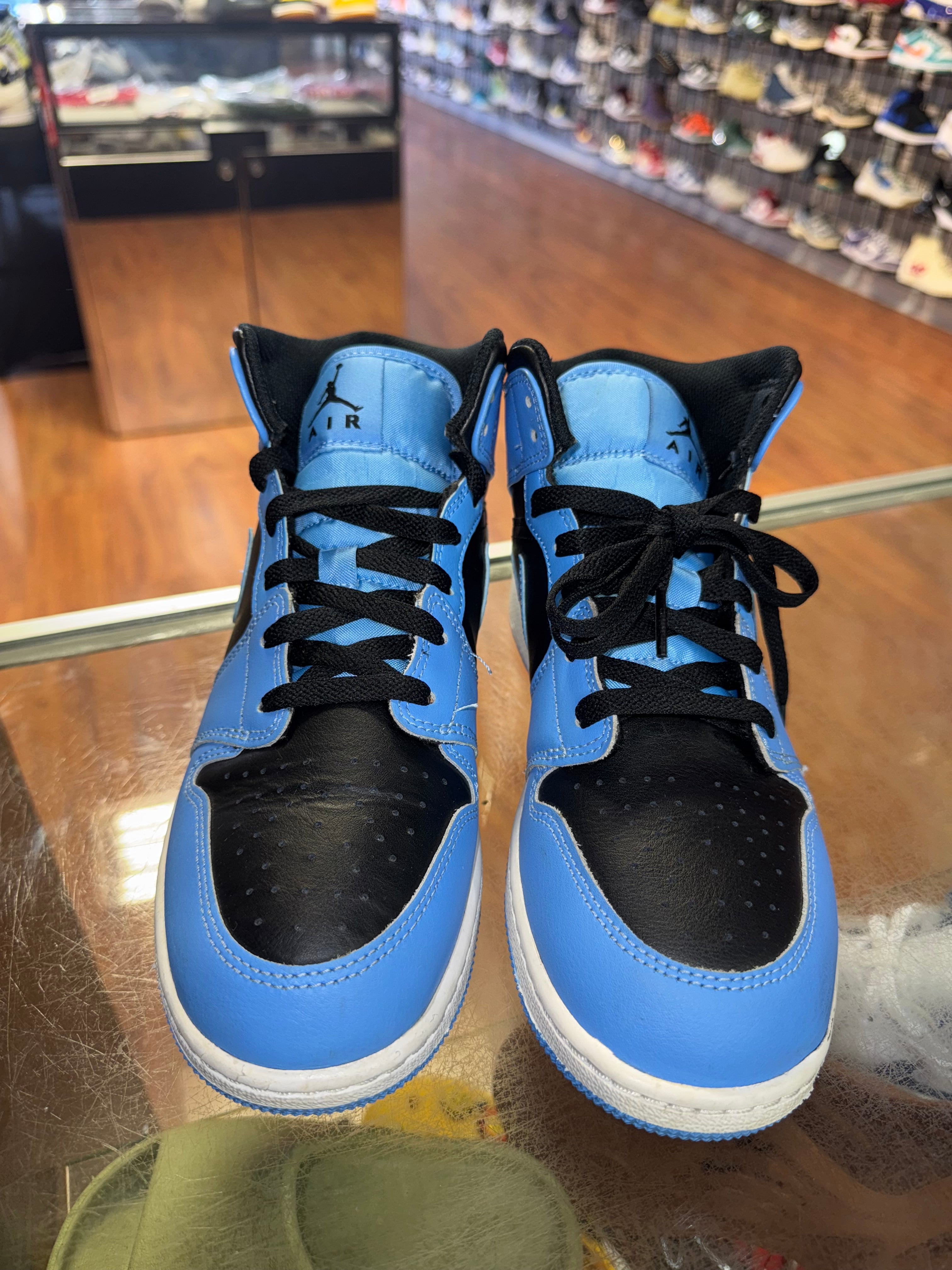 Size 7y Air Jordan 1 Mid "University Blue Black"