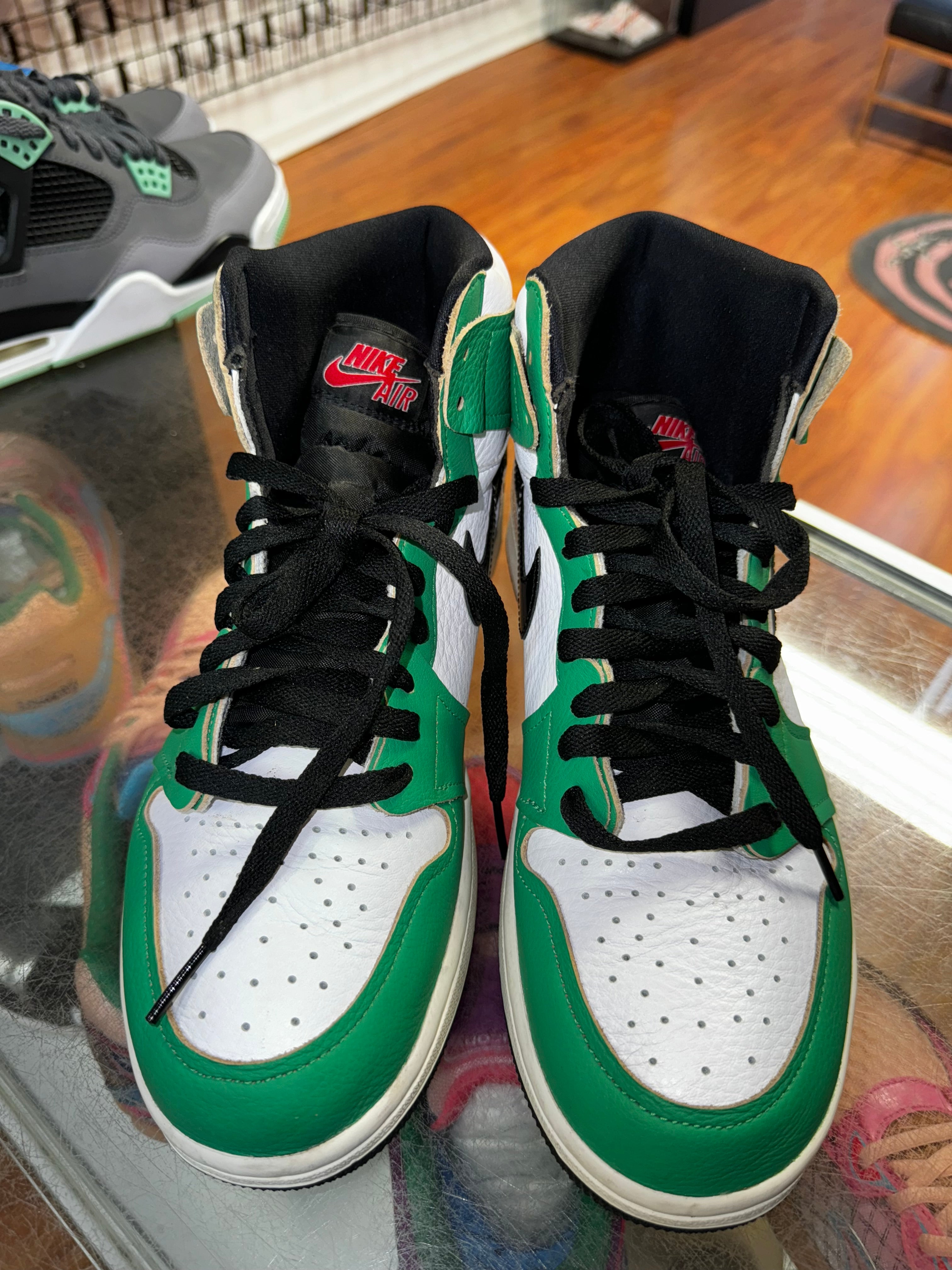 Size 9.5 (11W) Air Jordan 1 "Lucky Green"