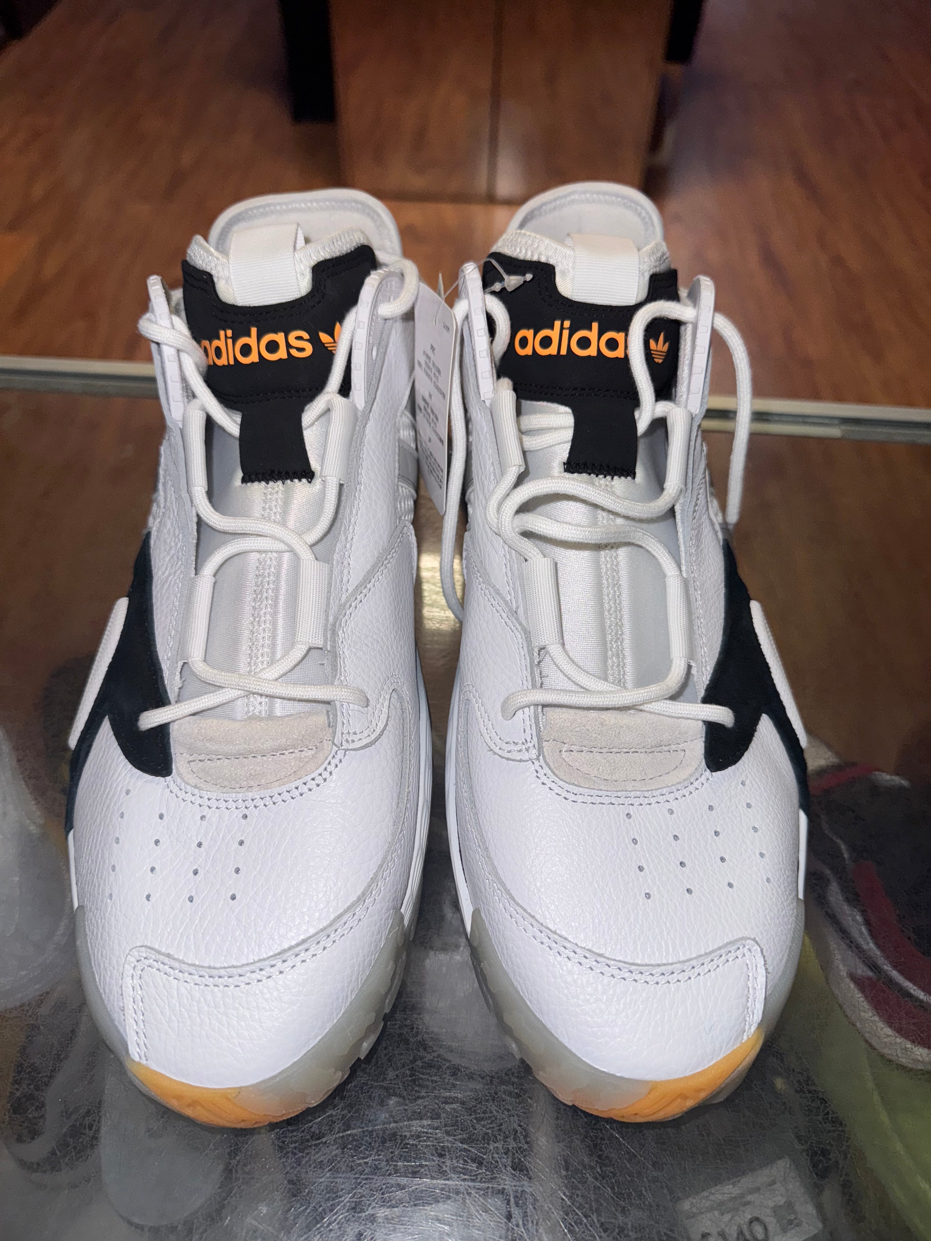 Size 12 Adidas Streetball "White Black Orange" Brand New