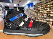 Size 8 Lebron 3 "The Shop Black University Red"