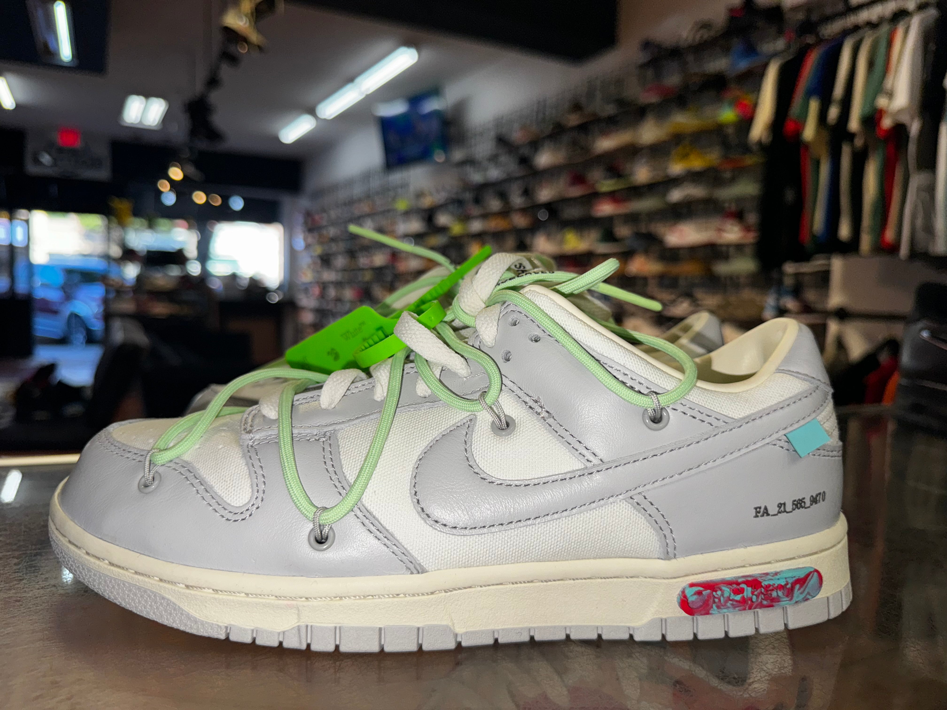 Size 9 Dunk Low Off White "Lot 7"