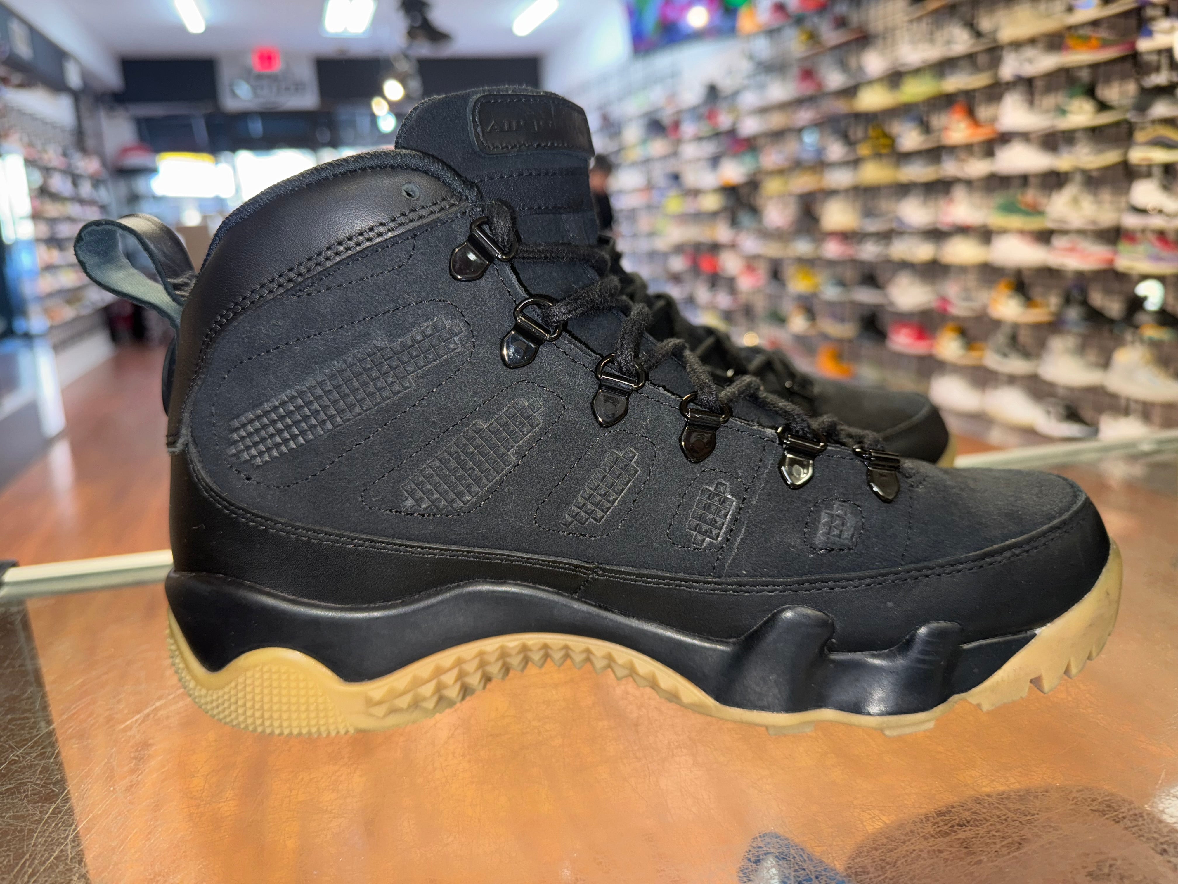 Size 8 Air Jordan 9 Boot "Black Gum"