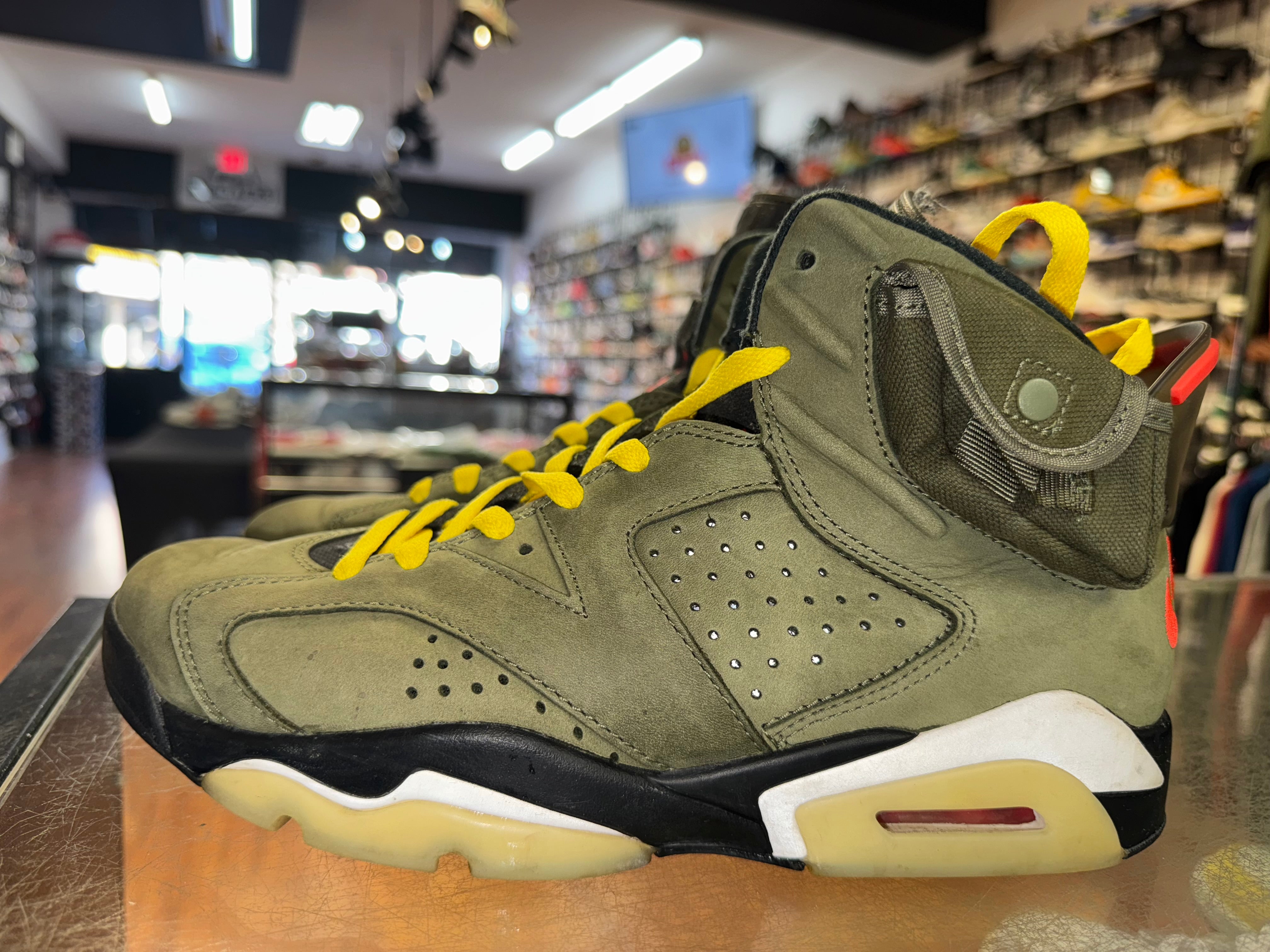 Size 8 Air Jordan 6 Travis Scott "Olive"