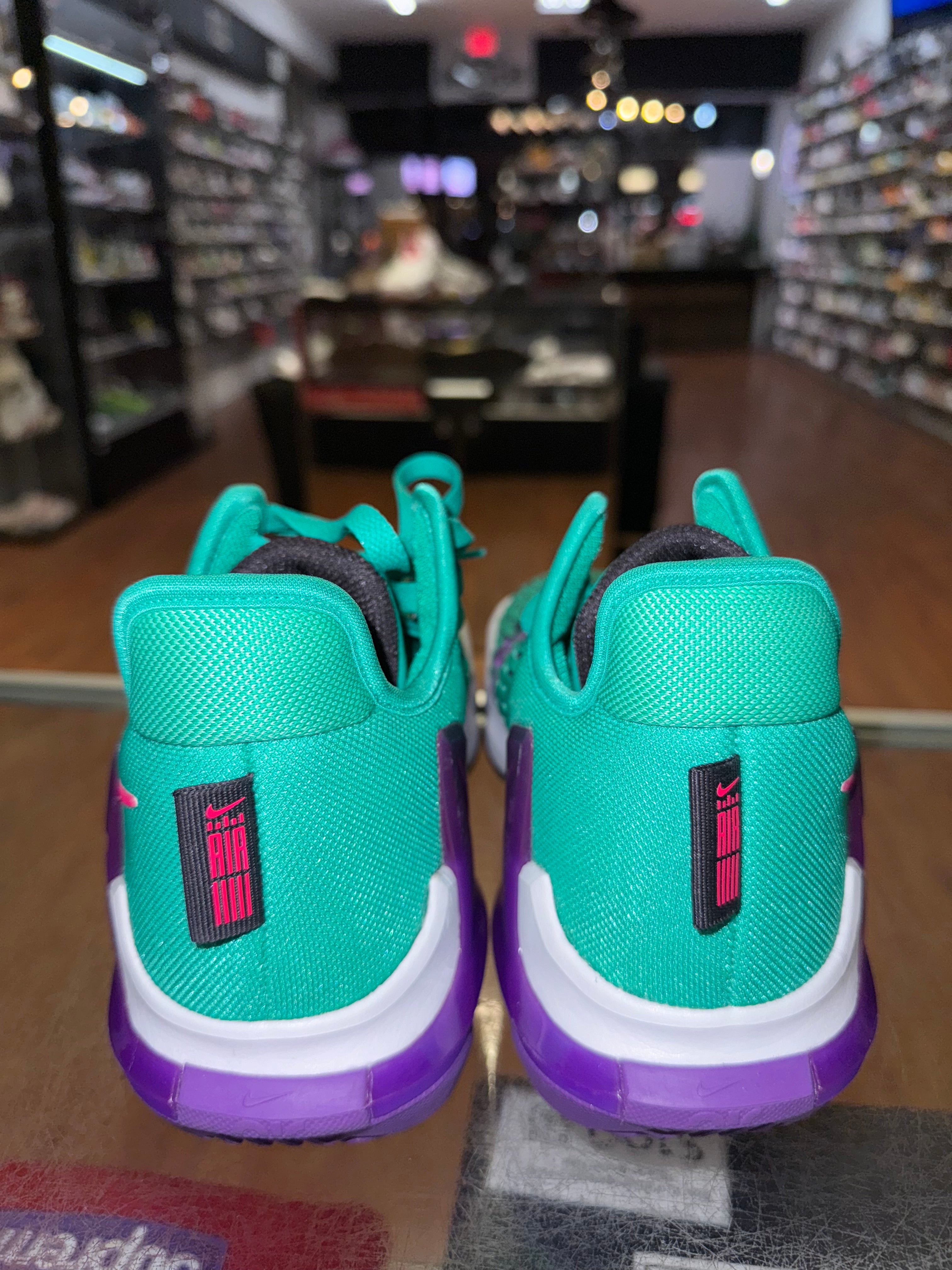 Size 7.5 Lebron Witness 6 "Clear Emerald Wild Berry"