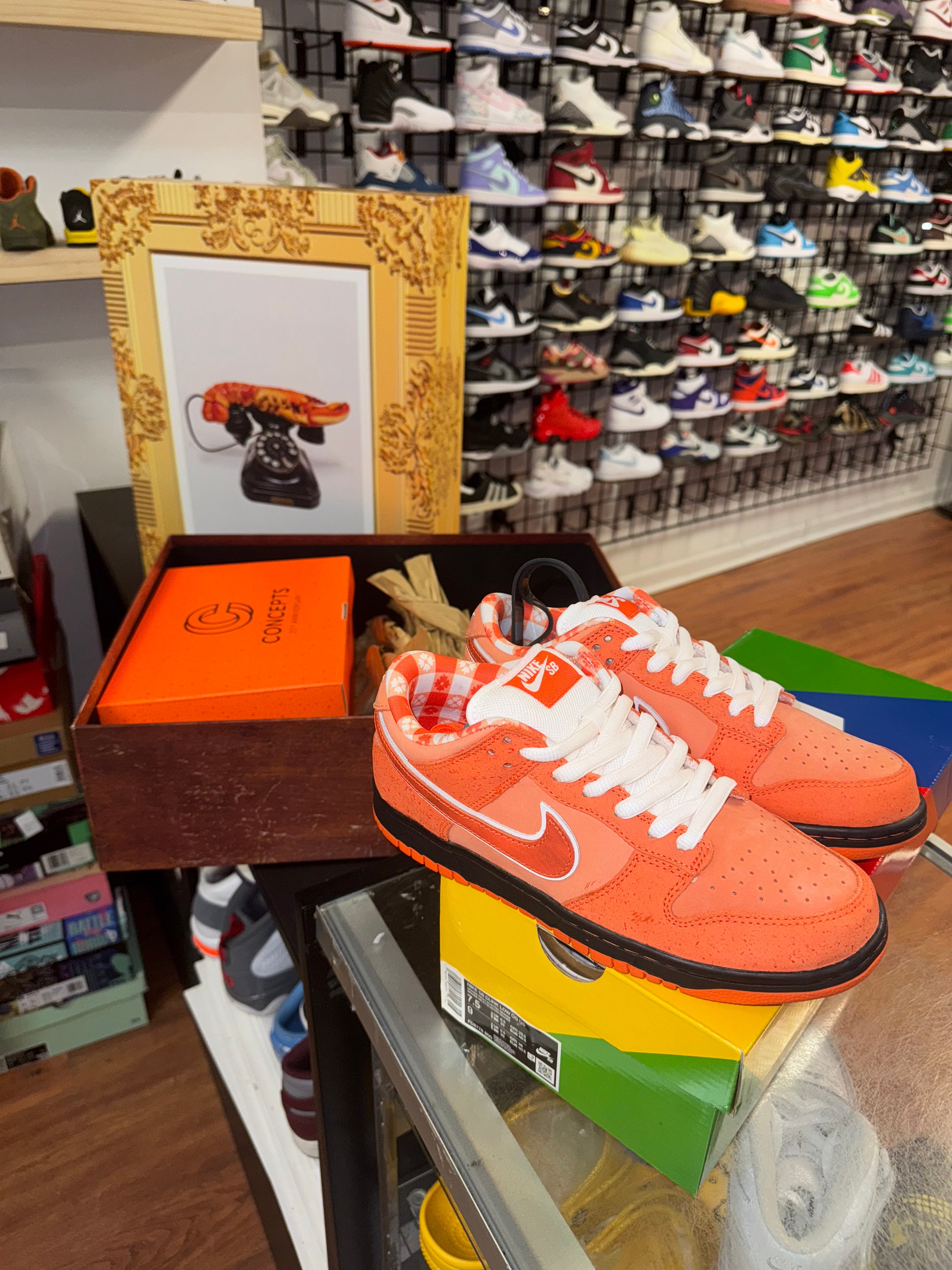 Size 7.5 Dunk Low SB “Orange Lobster” (Special Box) Brand New