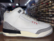 Size 7y Air Jordan 3 "White Cement Reimagined"