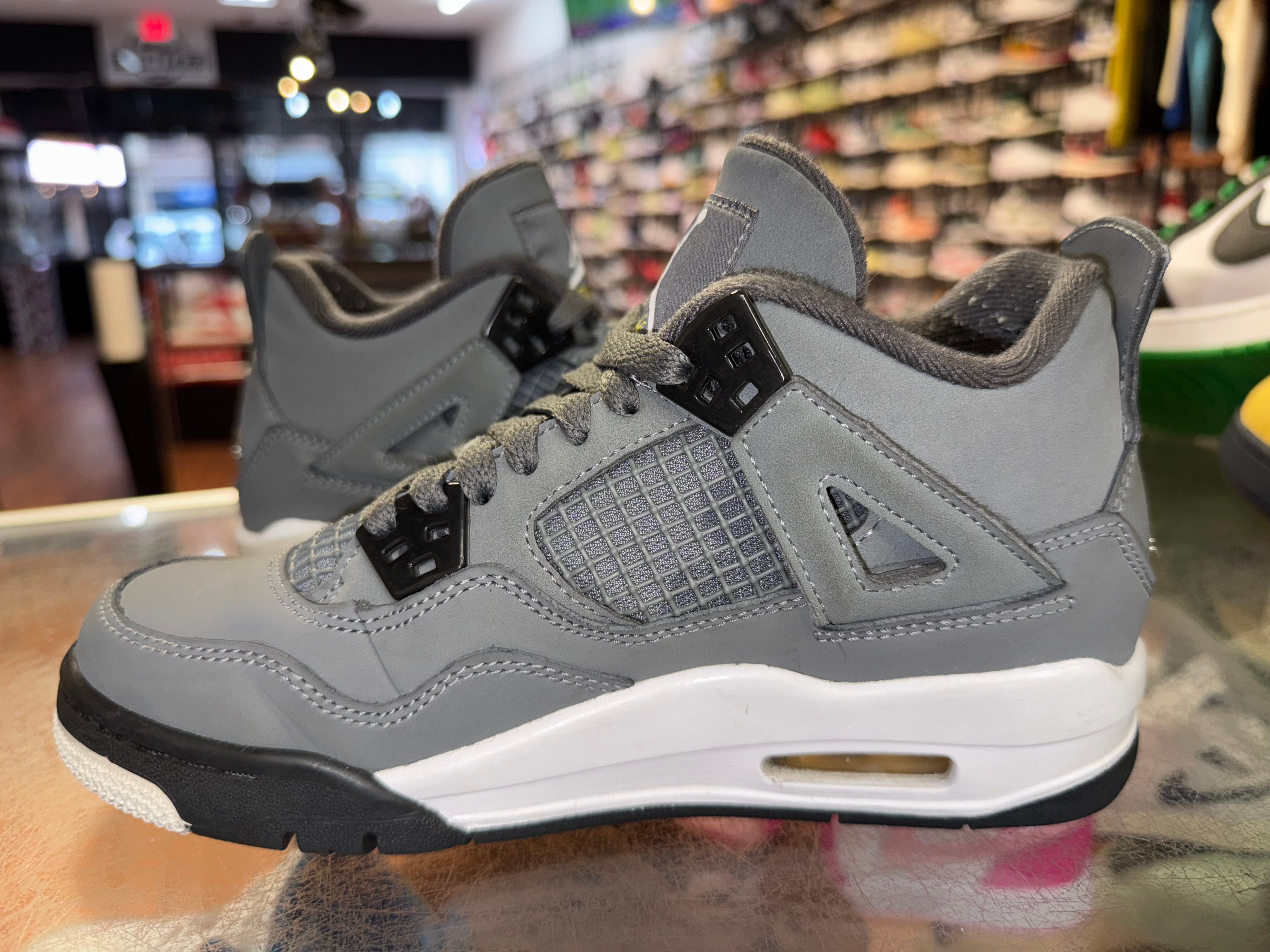 Size 4y Air Jordan 4 “Cool Grey”