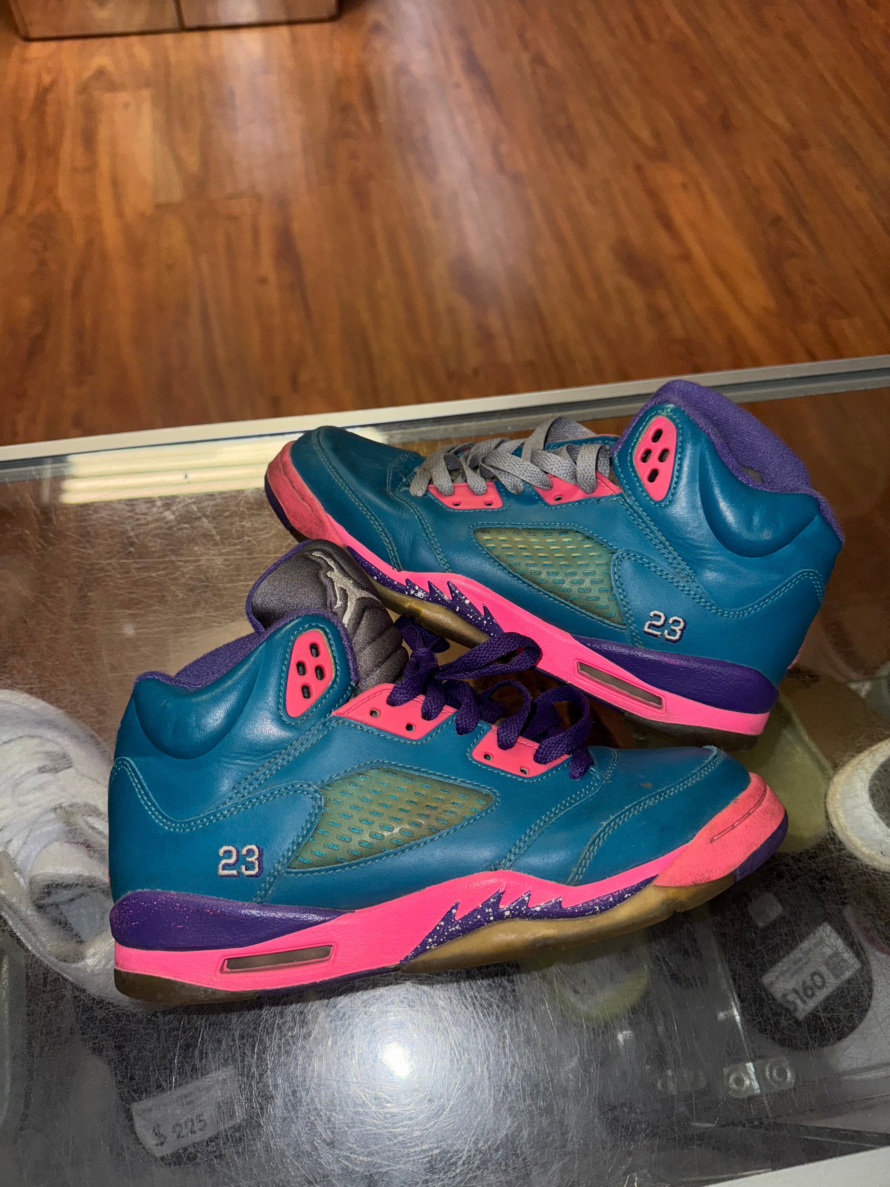 Size 6y Air Jordan 5 "Tropical Teal"