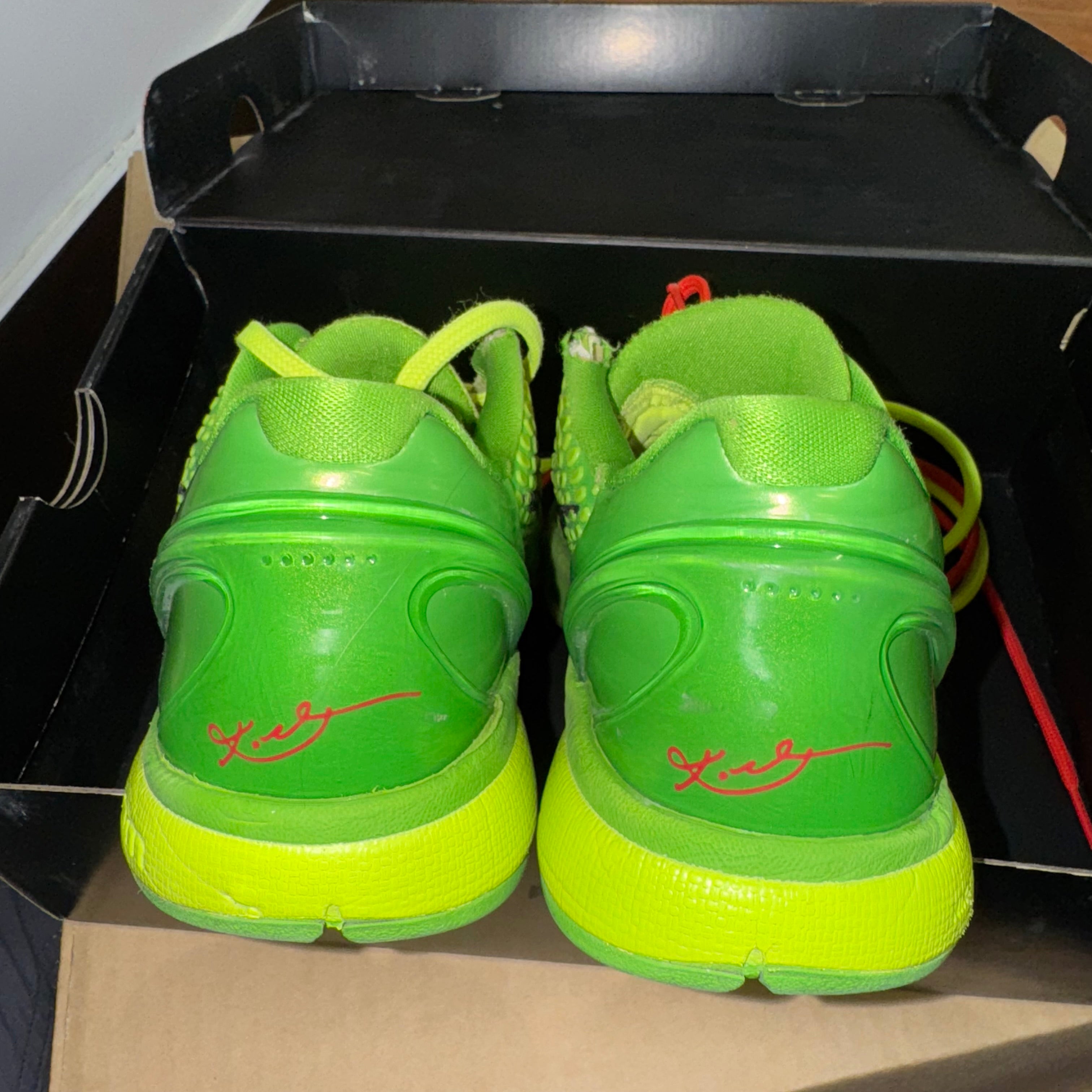 Size 6.5 Kobe 6 Protro "Grinch"