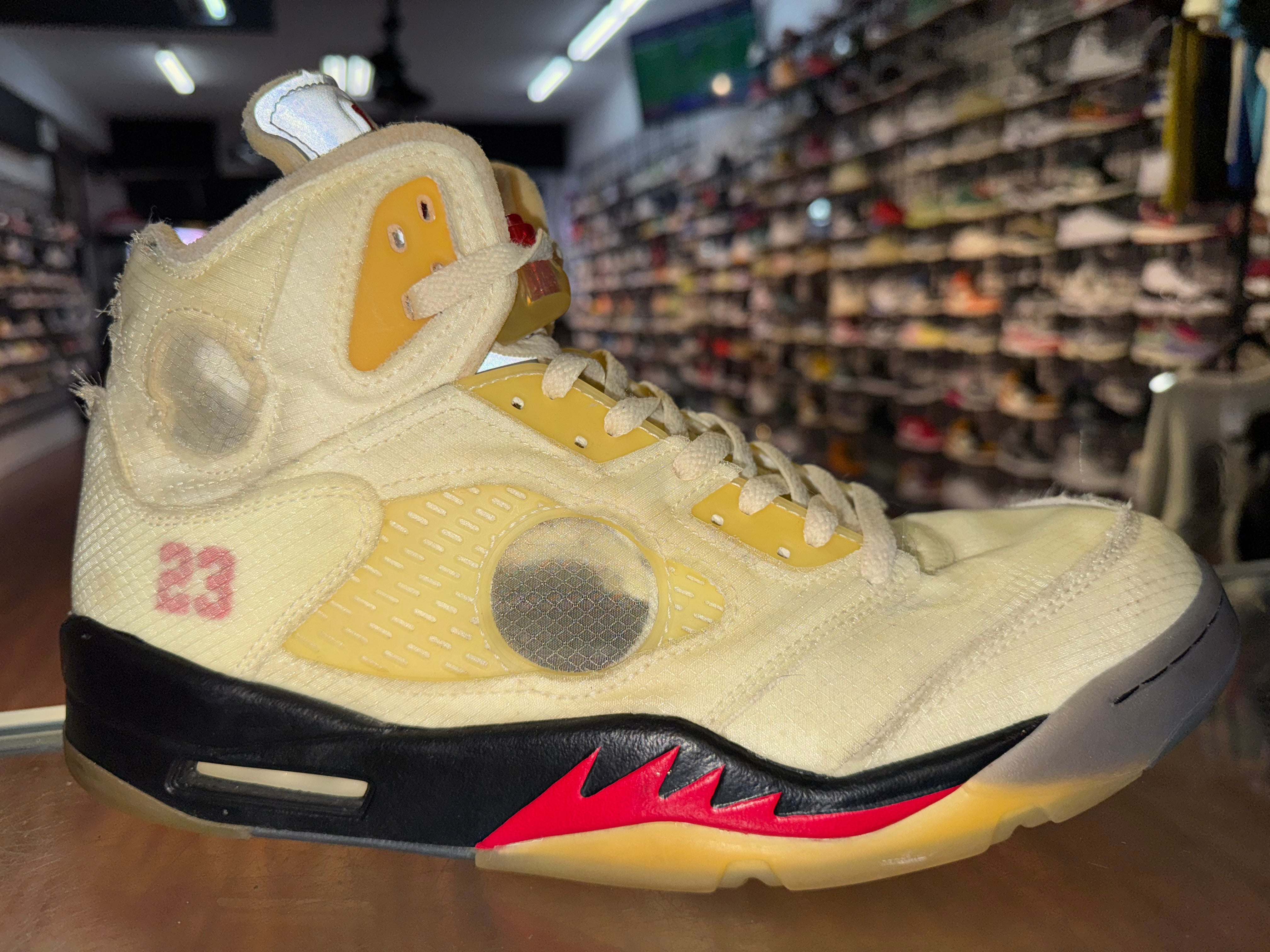 Size 12 Air Jordan 5 Off White “Sail”