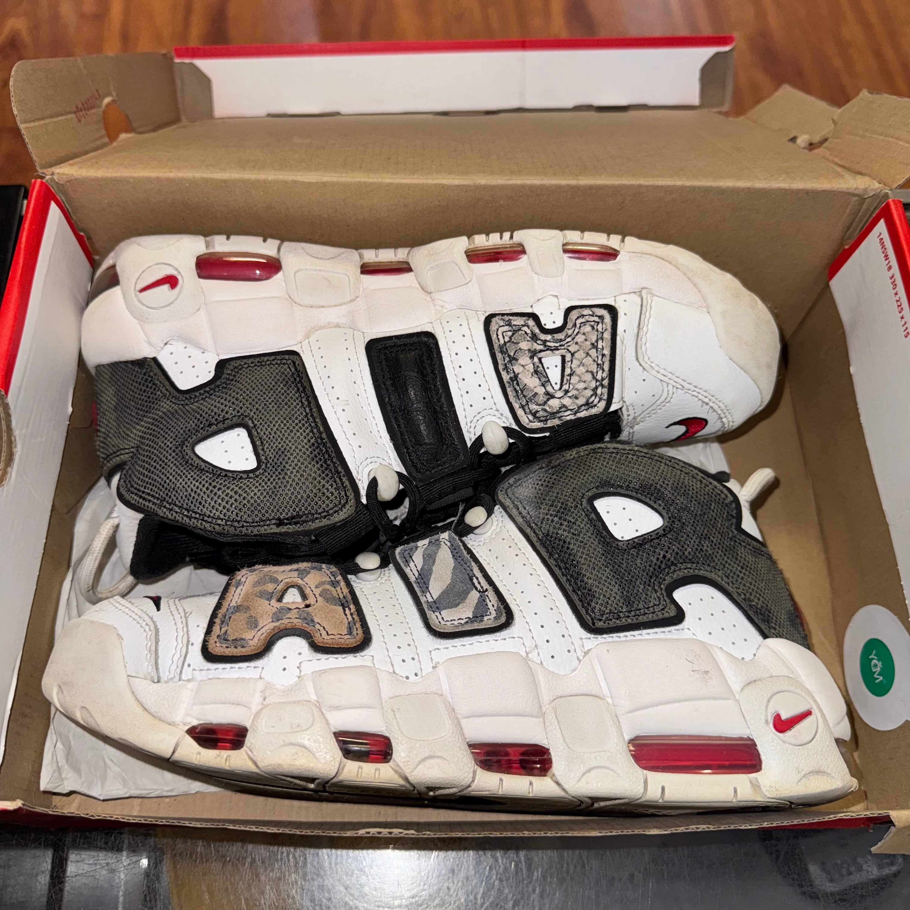 Size 8.5 Air More Uptempo 96 "Animal Instinct"