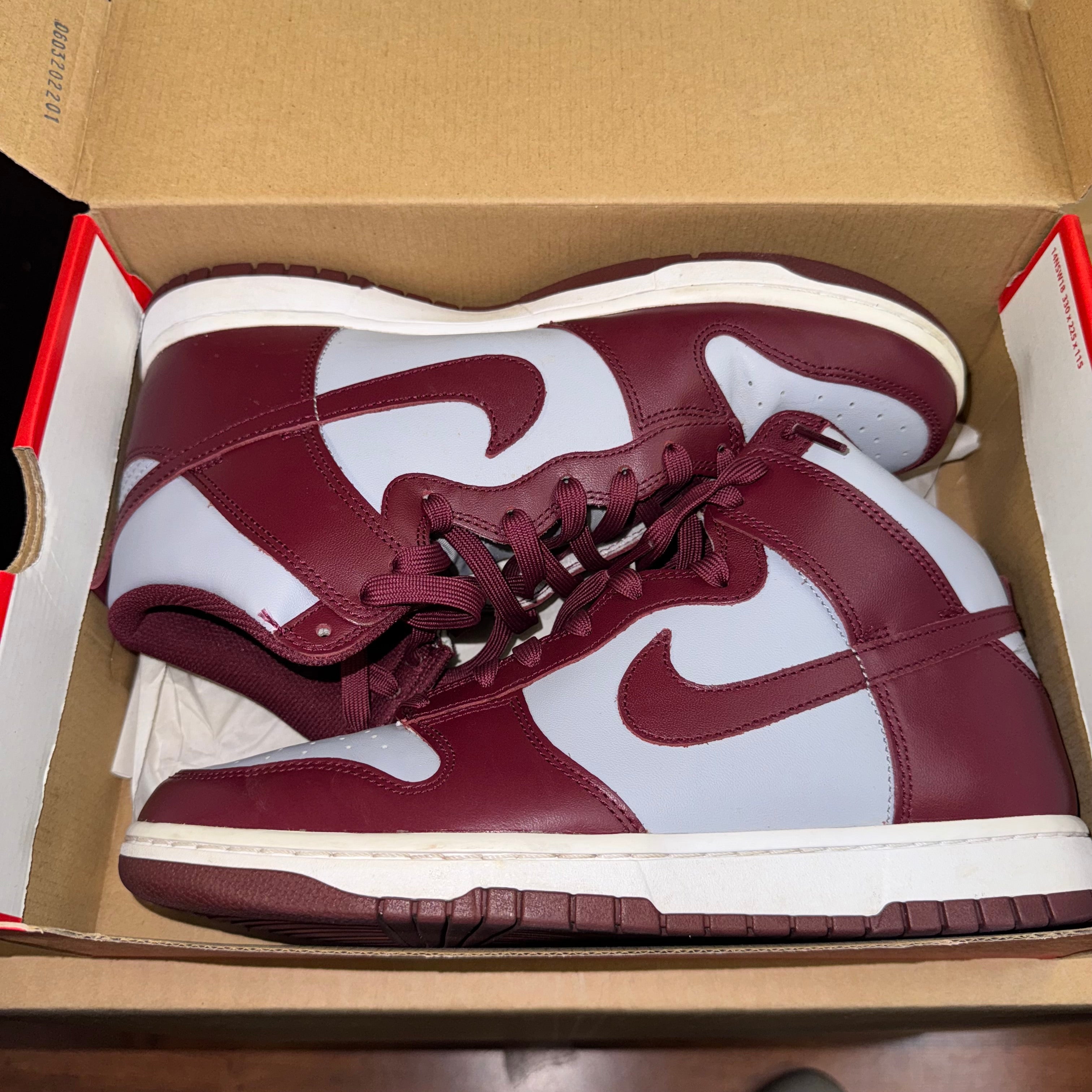 Size 10.5 Dunk High "Dark Beetroot