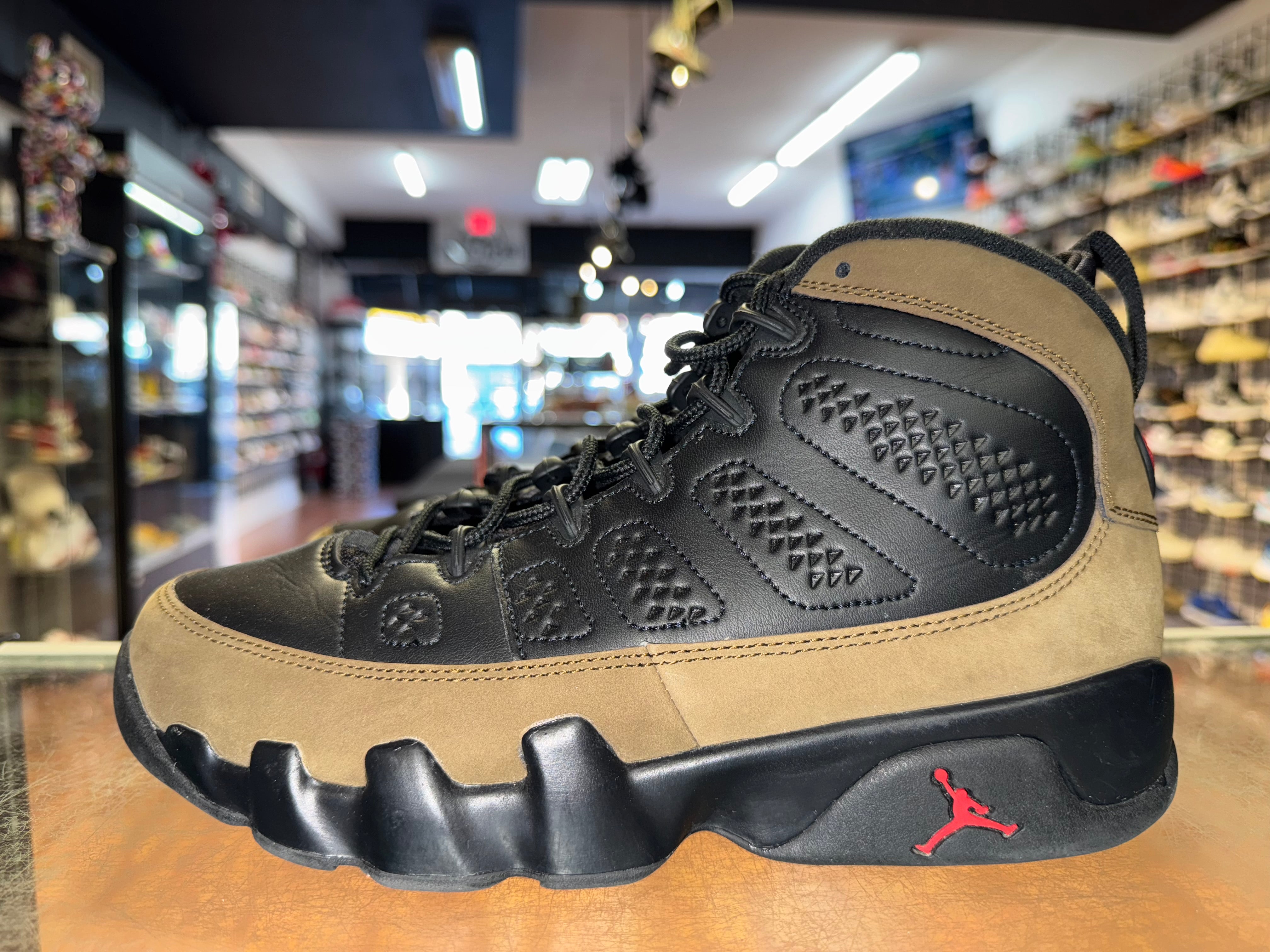 Size 7y Air Jordan 9 "Olive"