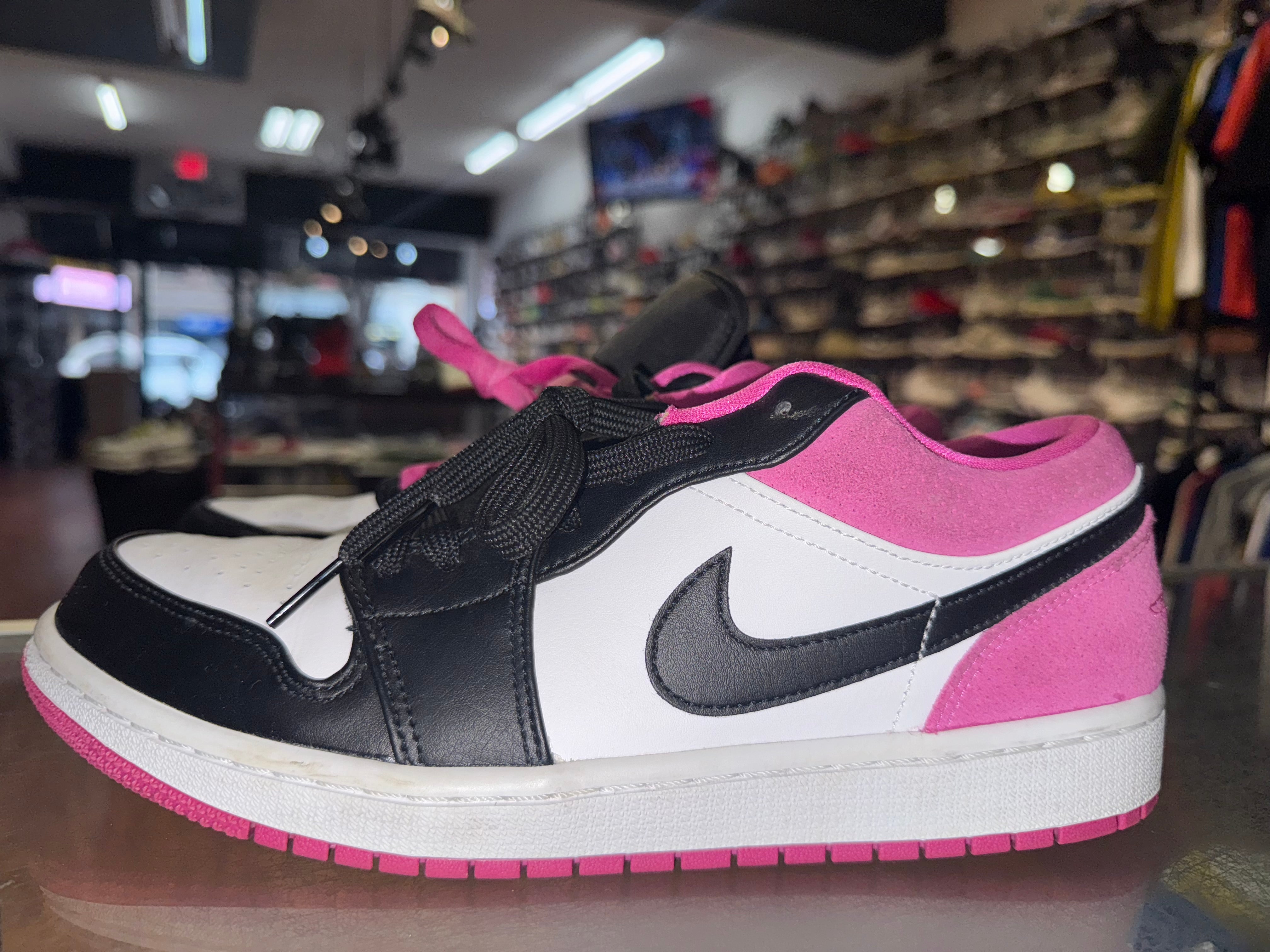 Size 9.5 Air Jordan 1 Low "Black Active Fuchsia"