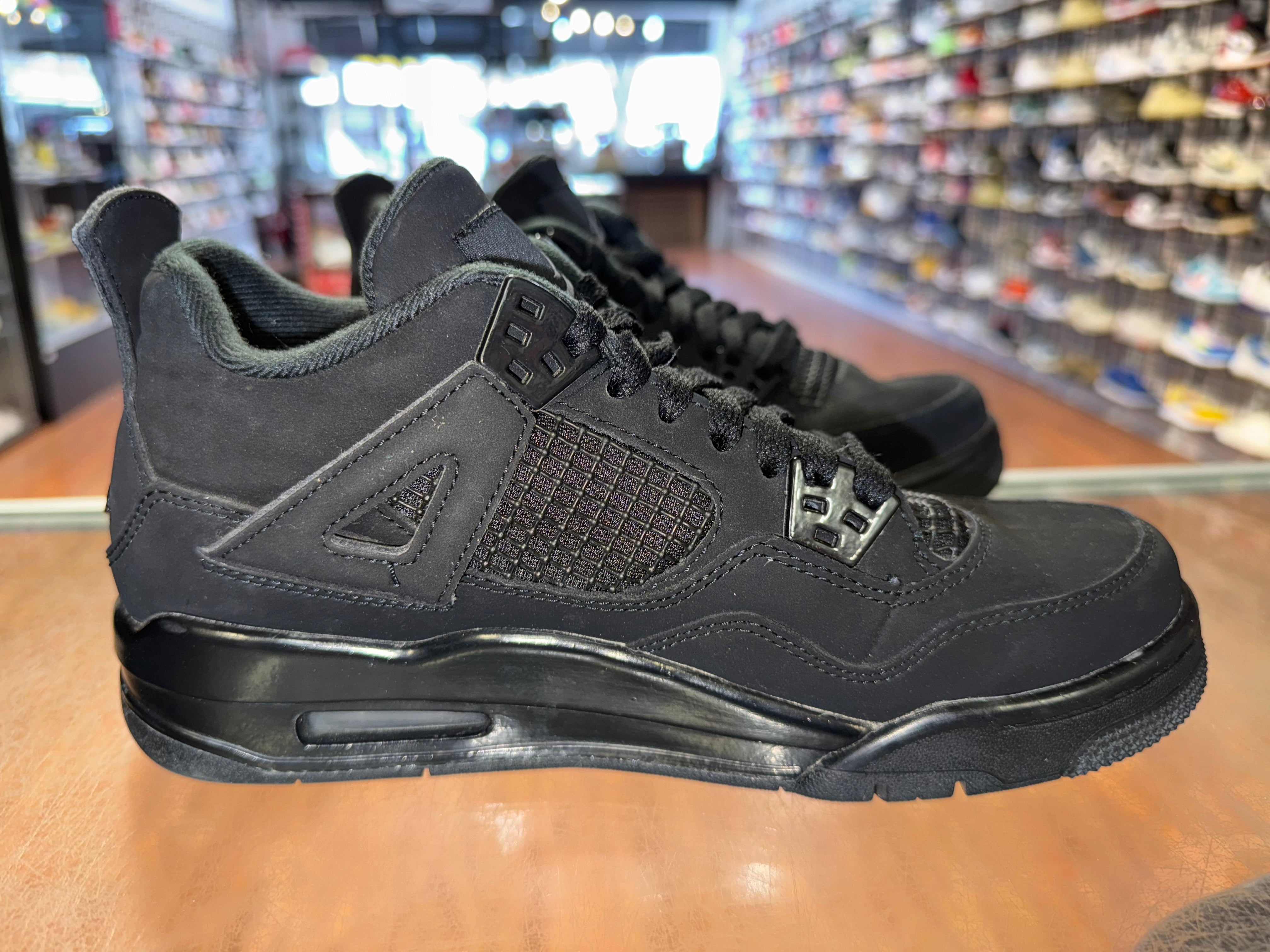 Size 6.5y Air Jordan 4 "Black Cat"