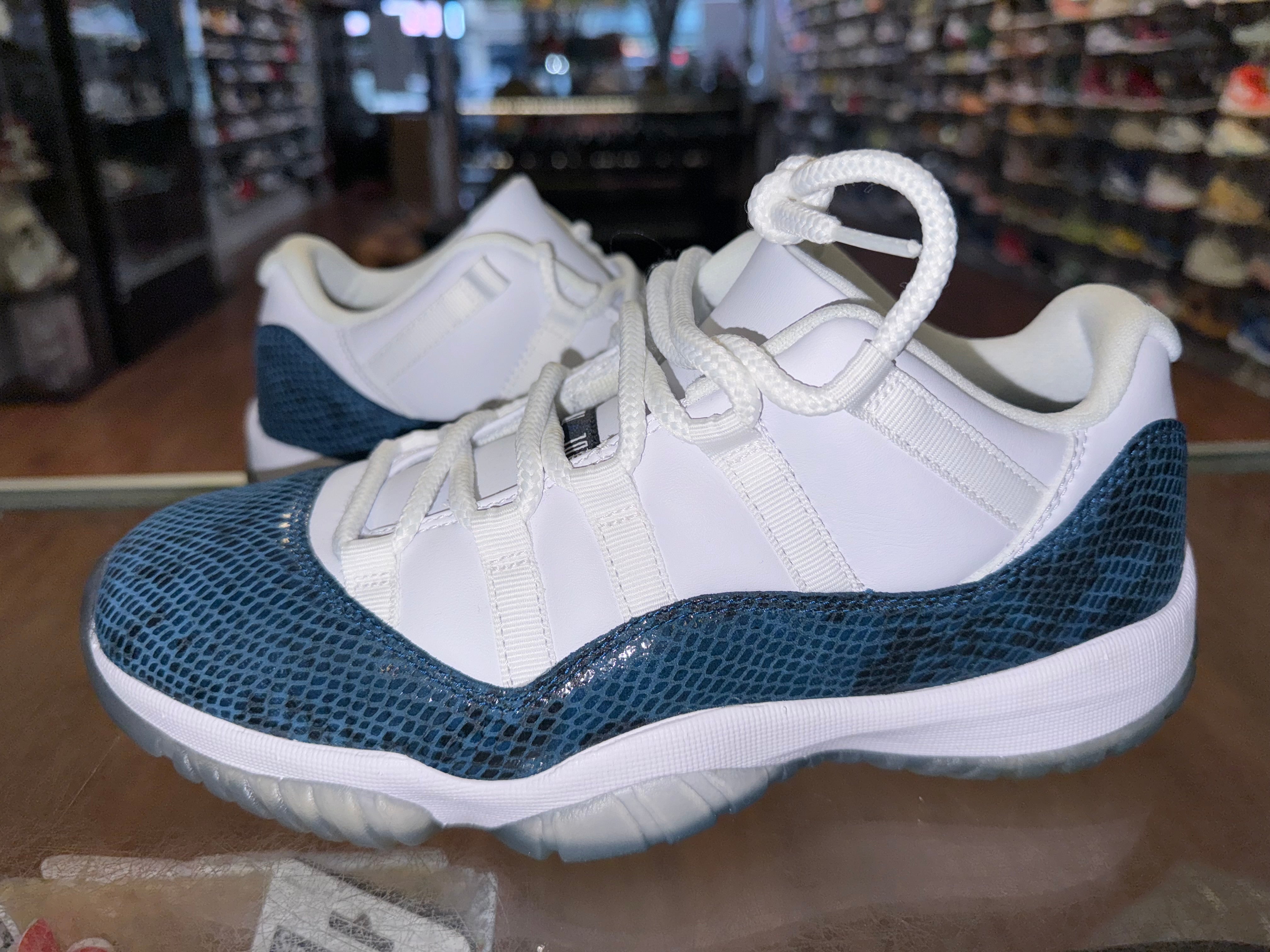 Size 8 Air Jordan 11 Low “Snakeskin Navy”