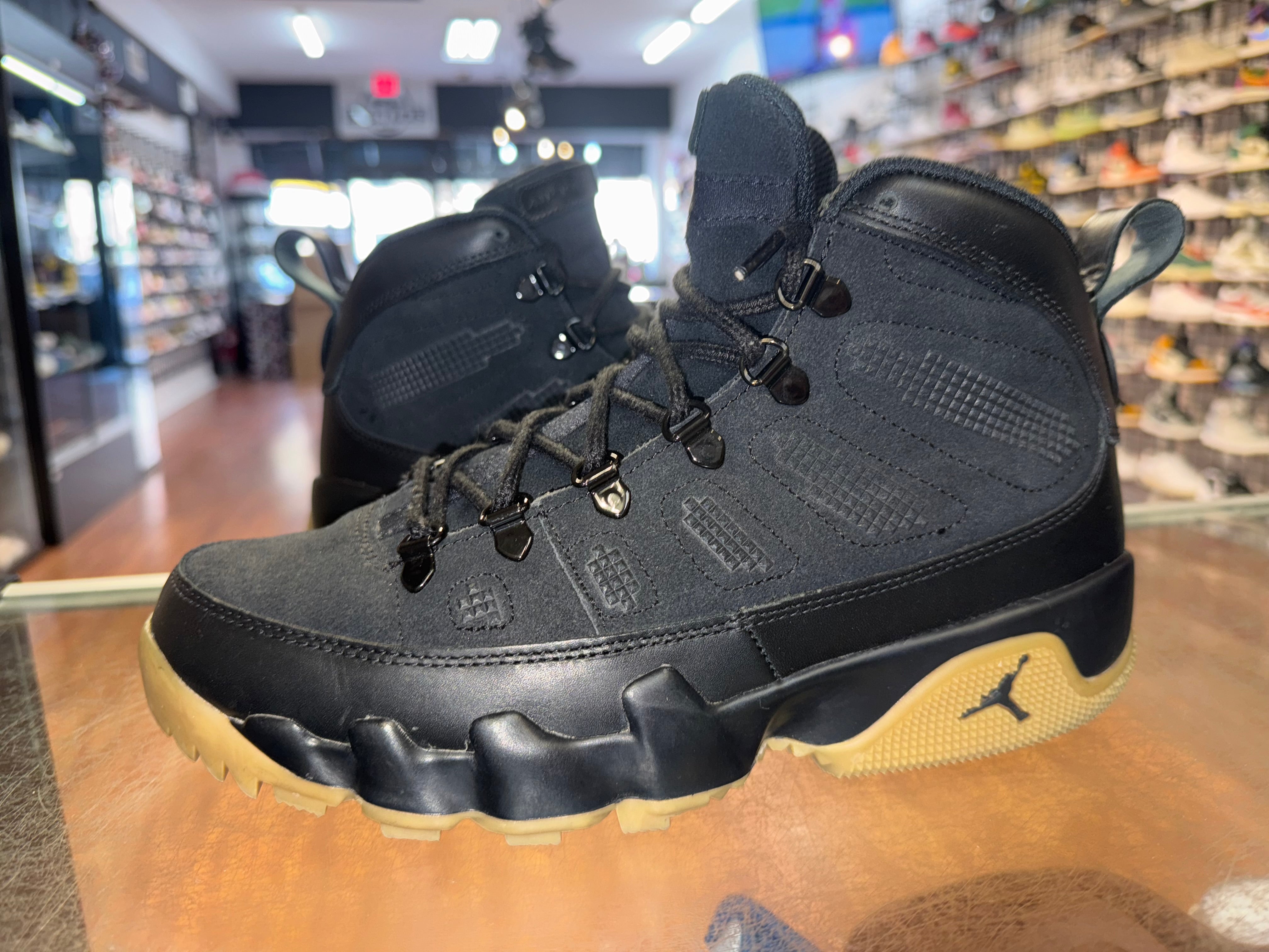 Size 8 Air Jordan 9 Boot "Black Gum"