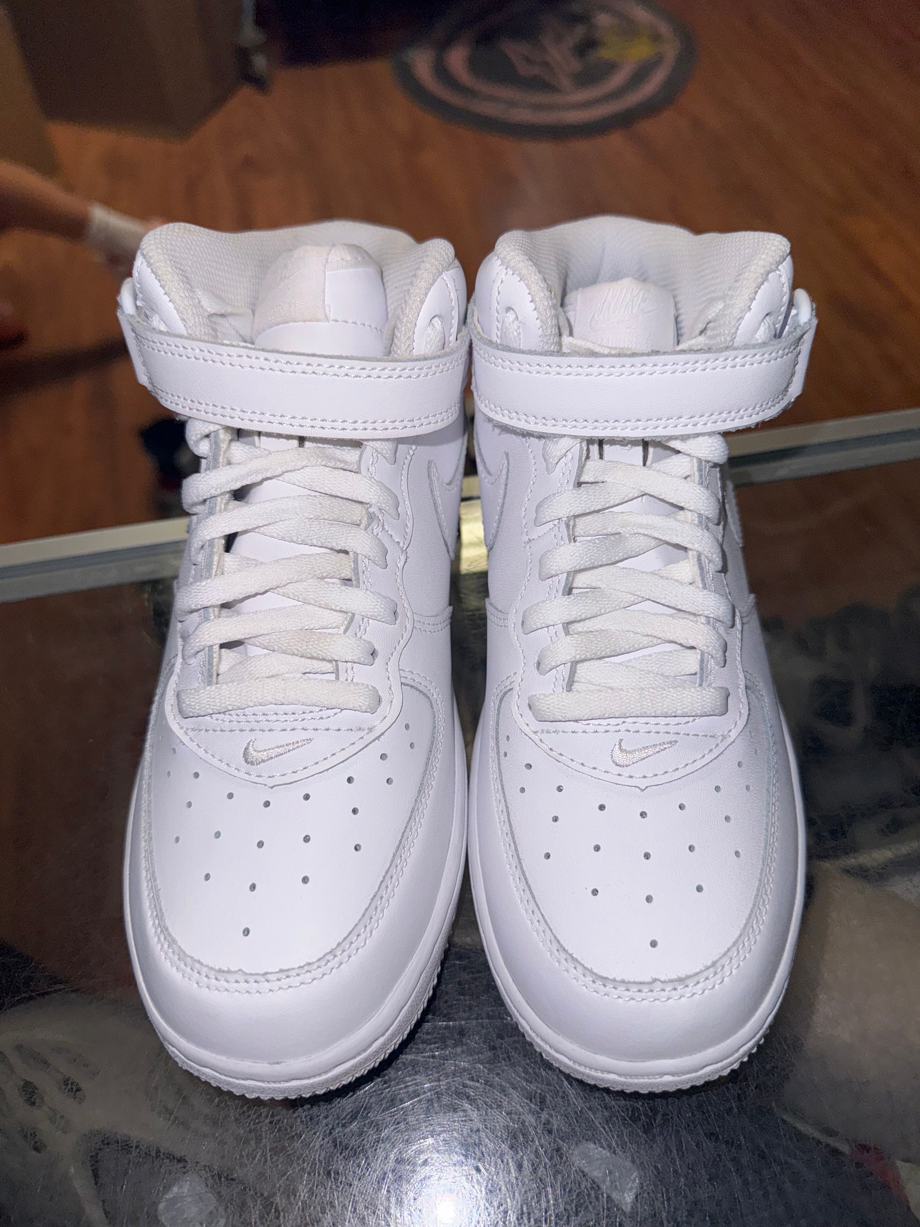 Size 3y Air Force 1 Mid “White” Brand New