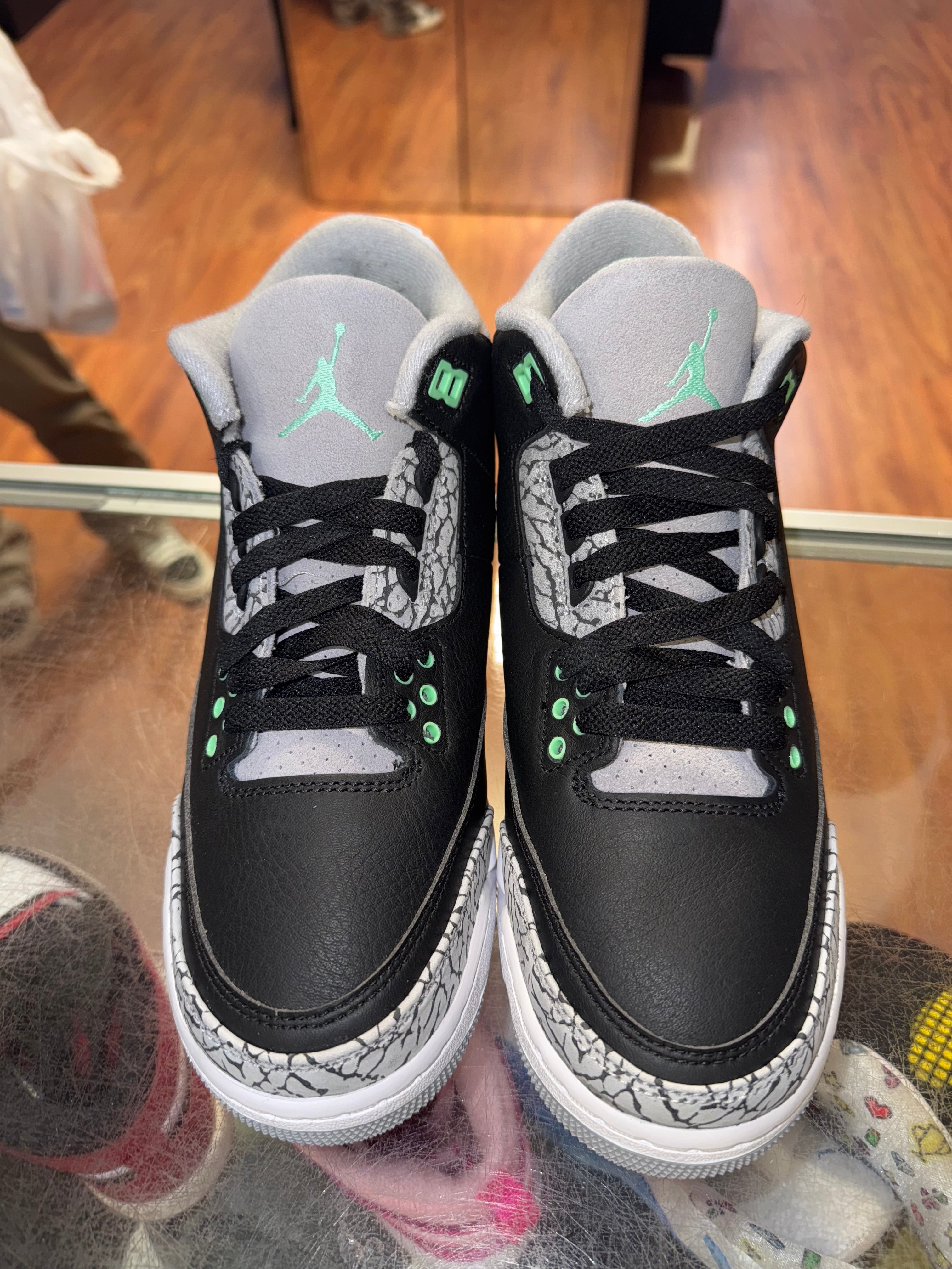 Size 7y Air Jordan 3 "Green Glow" Brand New