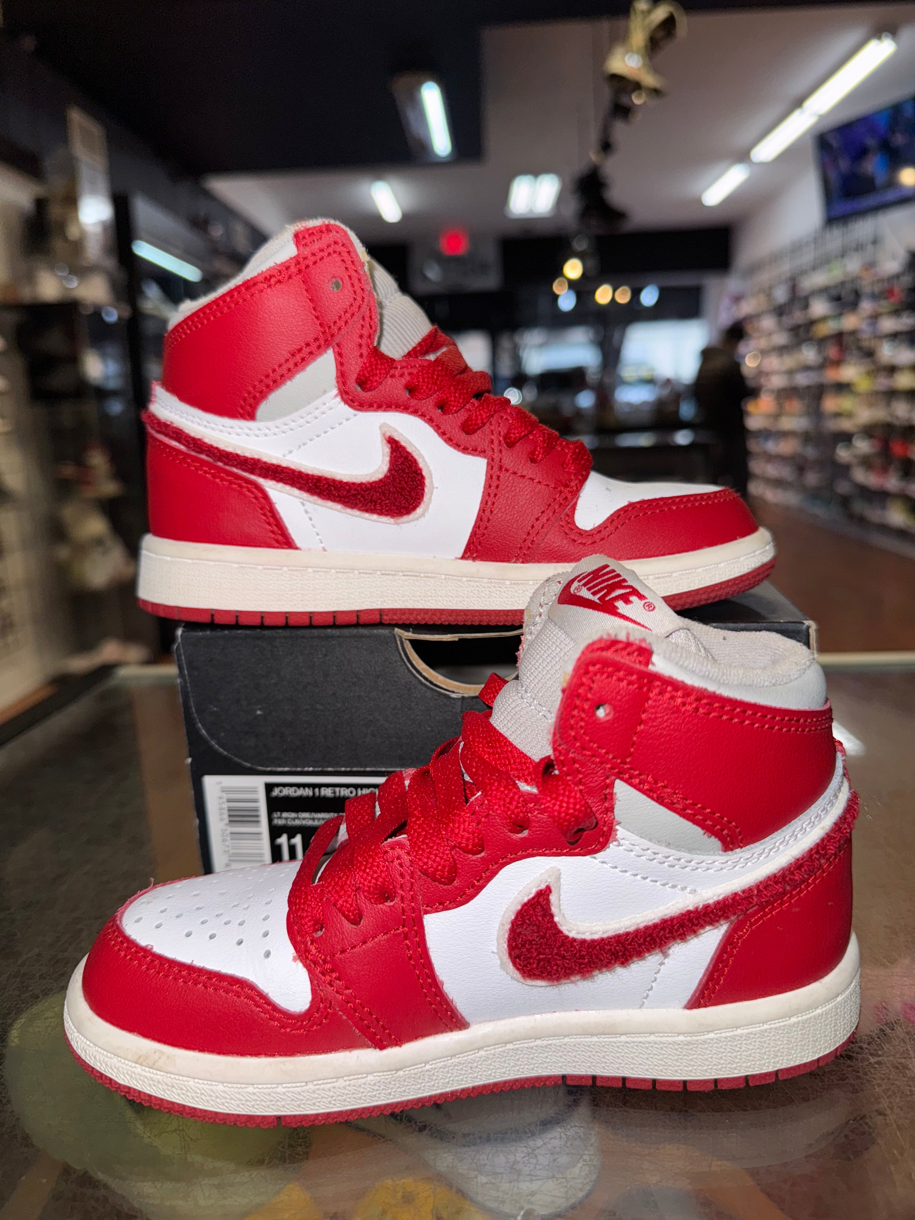 Size 11c Air Jordan 1 “Varsity Red” (PS)